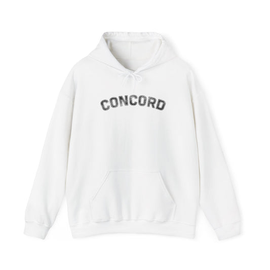 Concord North Carolina NC Curved Font Hoodie