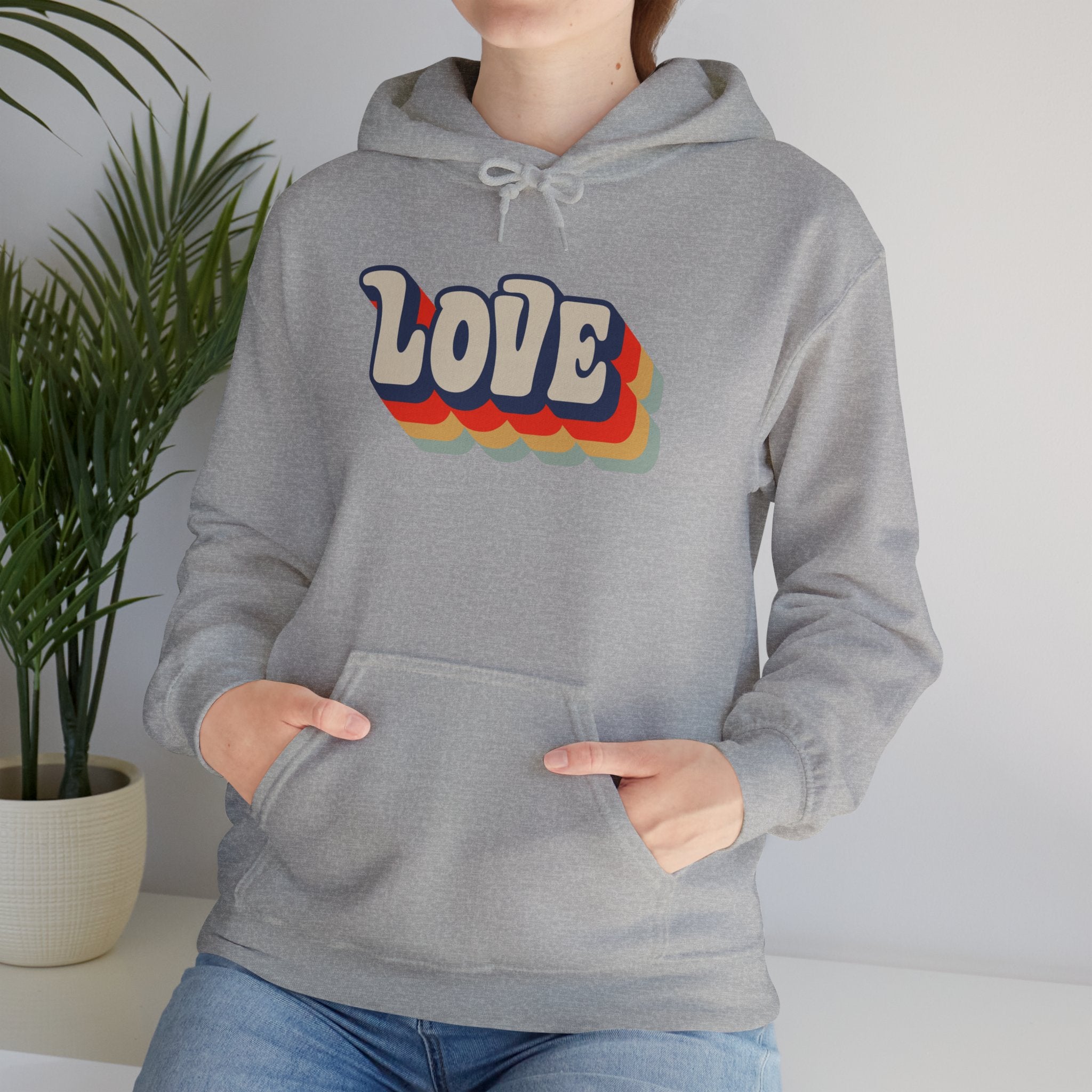 Love Retro Vintage Unisex Hoodie