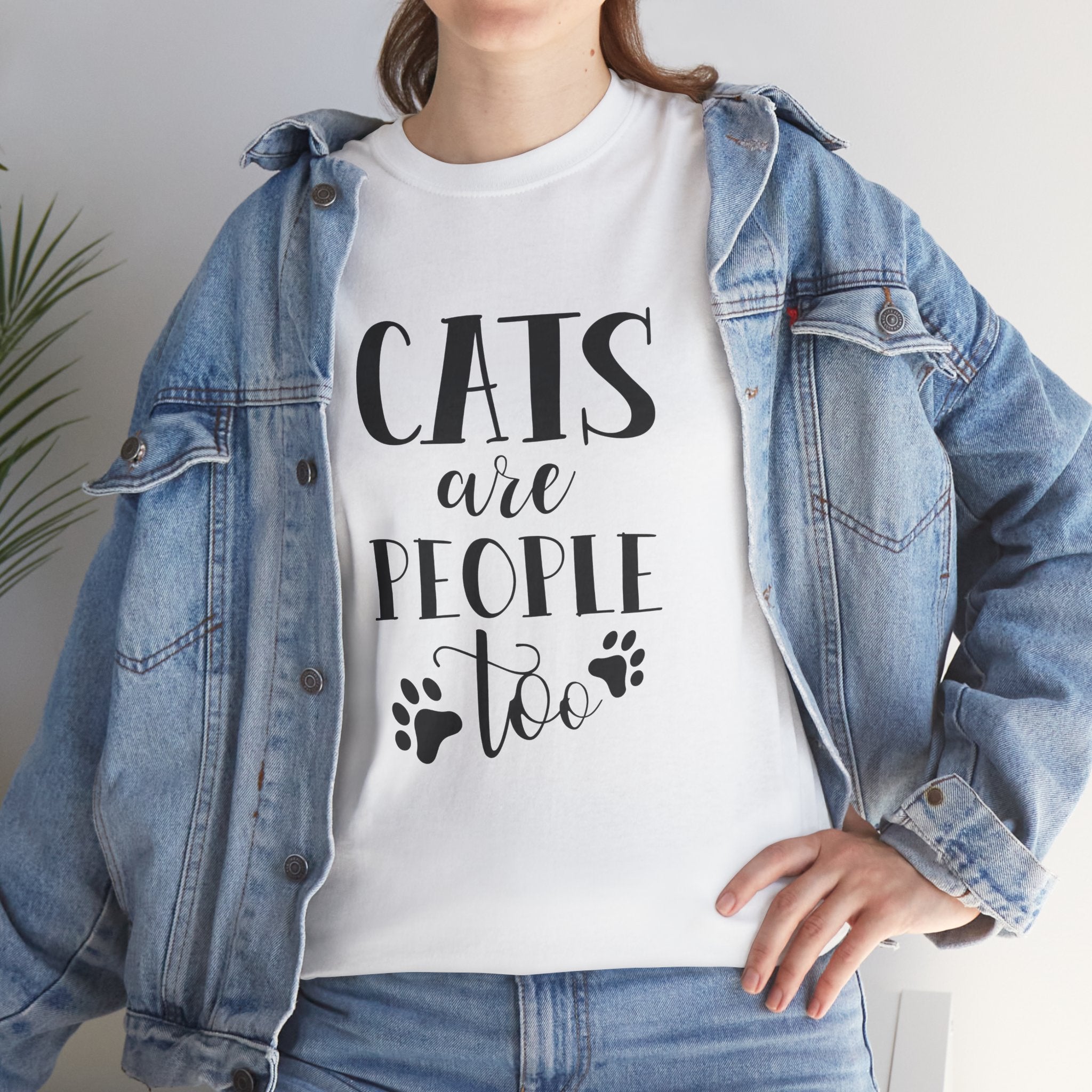 Funny Cats Are People Too Unisex Graphic Novelty Tee