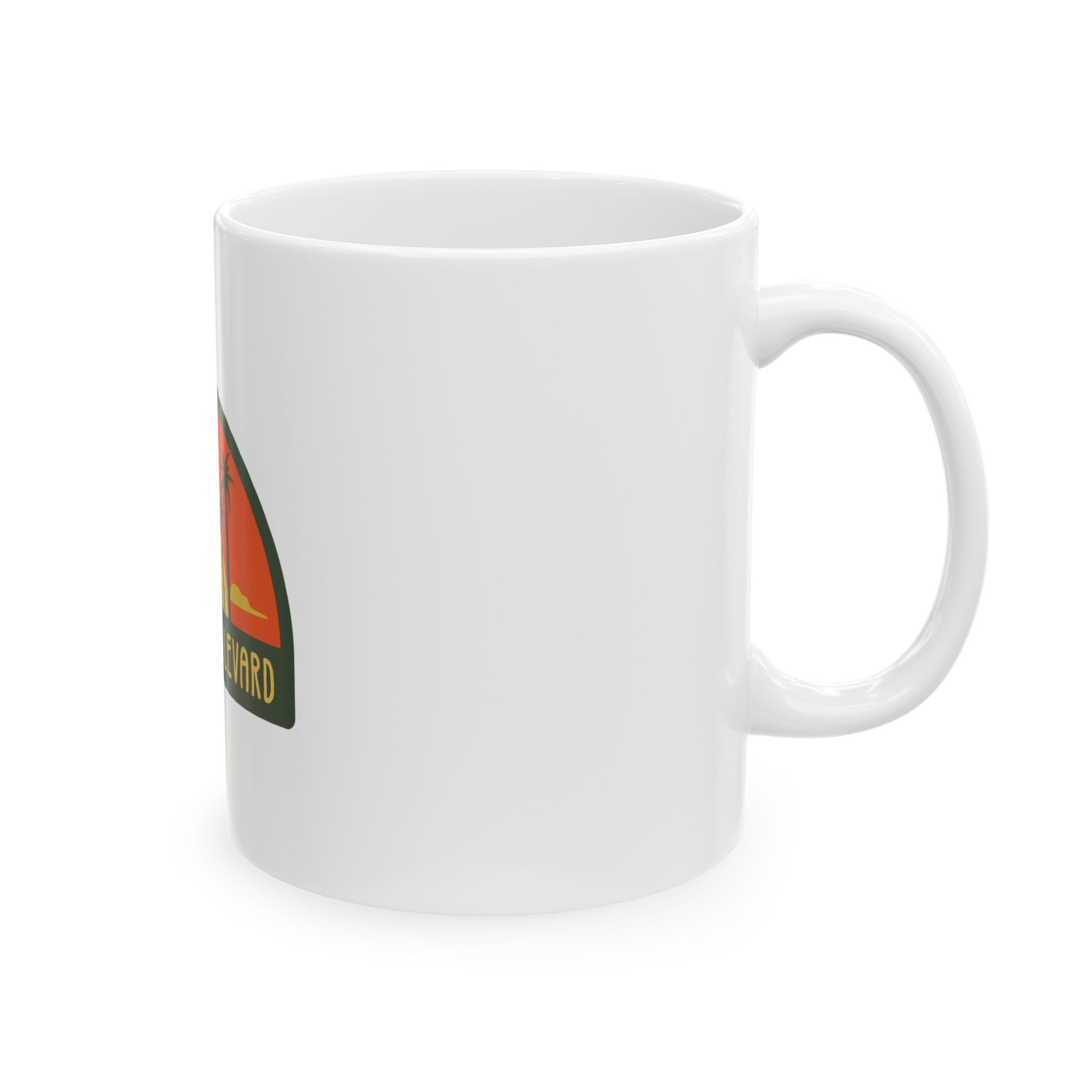 Sunset Boulevard Outdoor Camping Retro Graphic Novelty Ceramic Coffee Mug