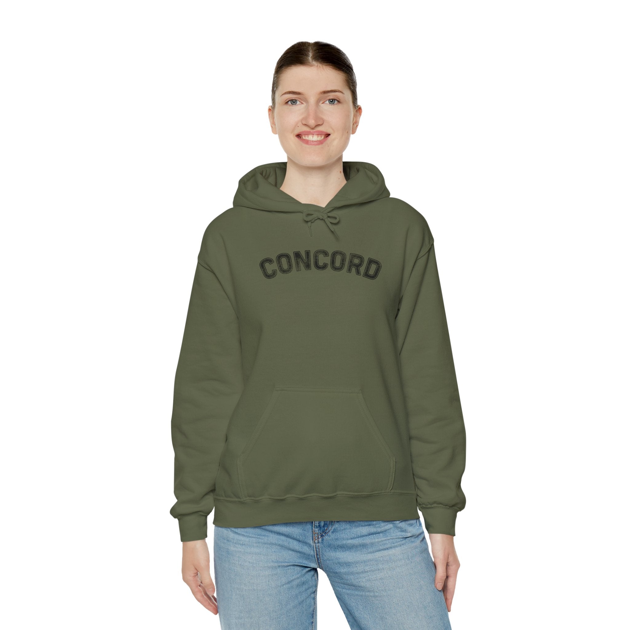 Concord North Carolina NC Curved Font Hoodie