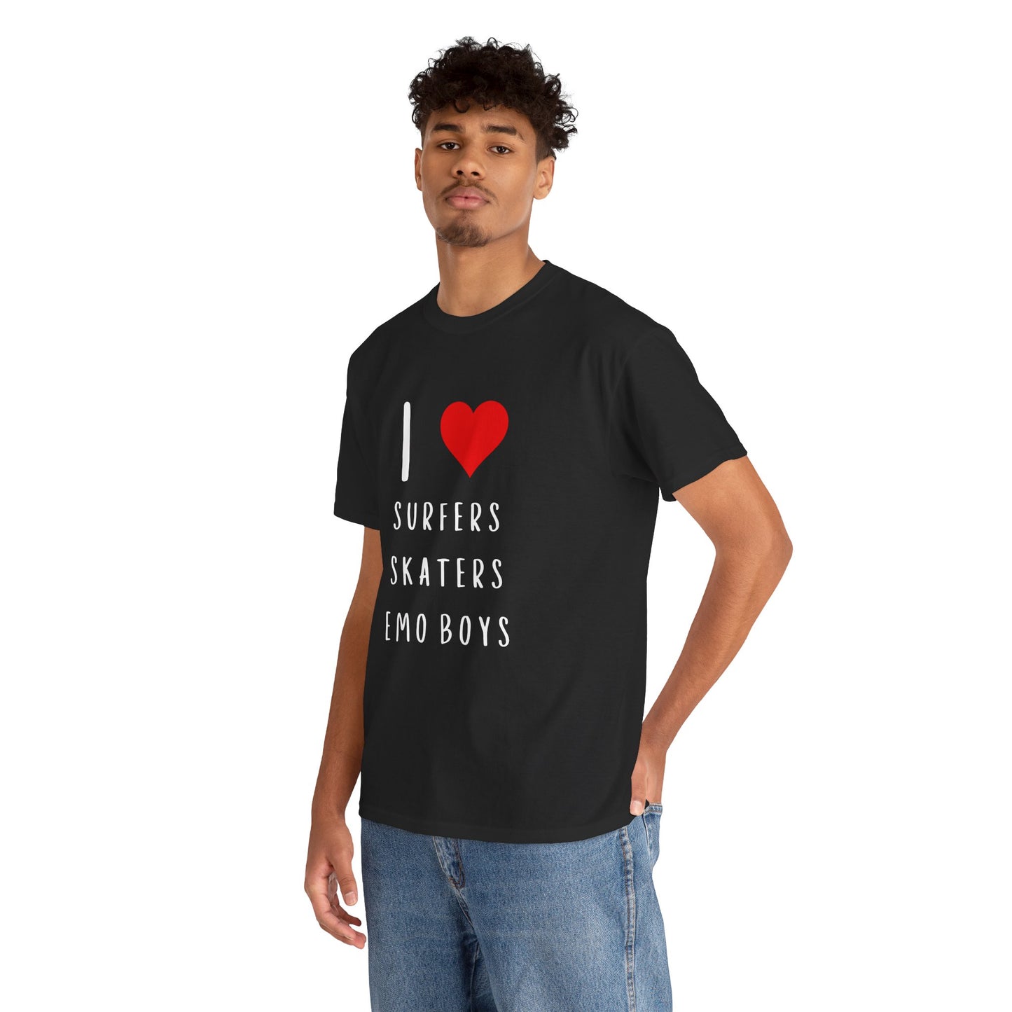 Funny Women’s "I Love Surfers, Skaters, Emo Boys" Graphic T-Shirt