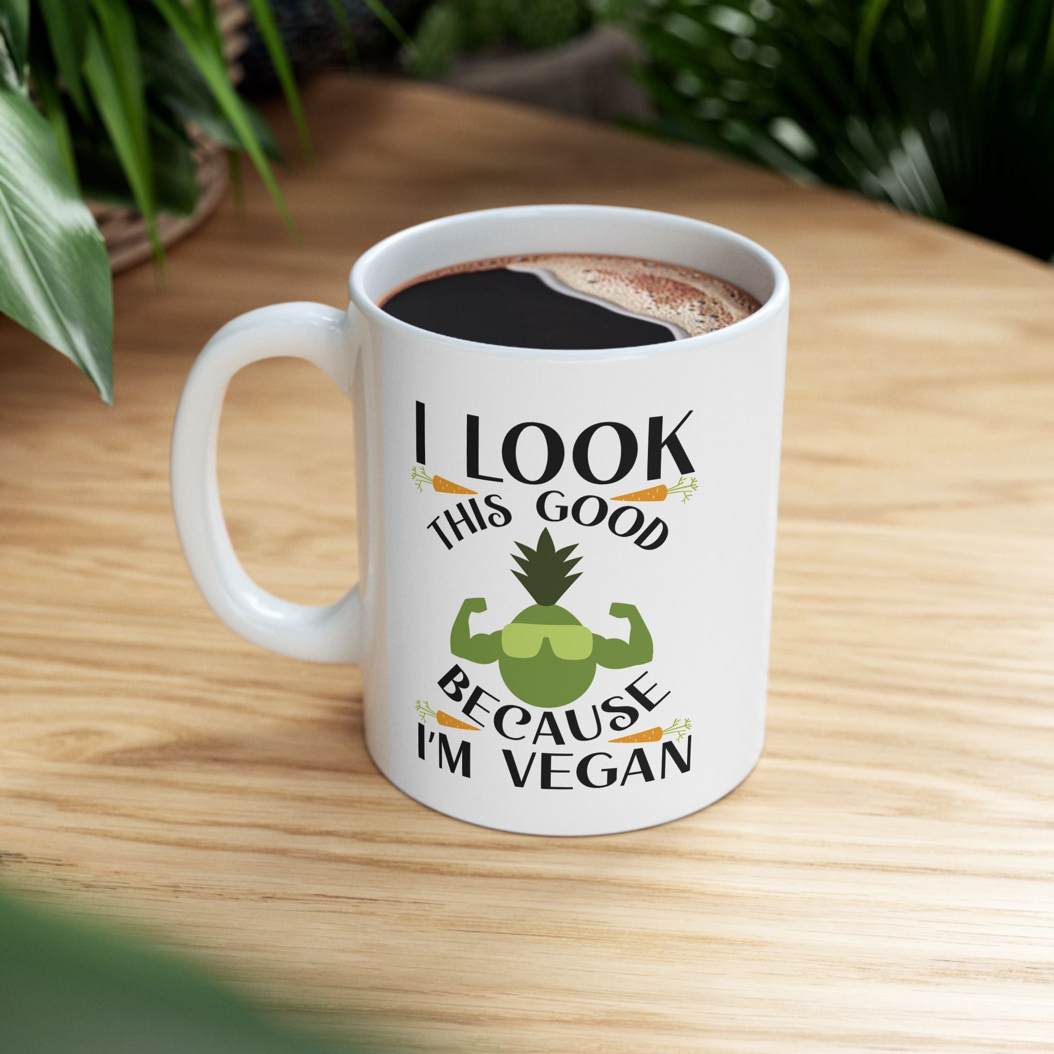 Funny Vegan Novelty Graphic Gift Ceramic Coffee Mug