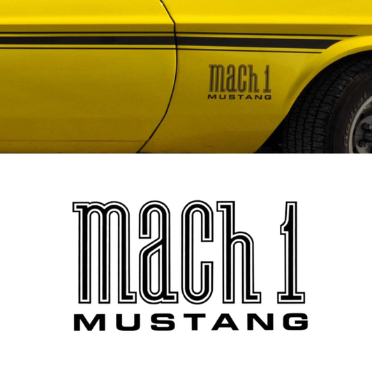 1971 1972 Ford Mustang Mach 1 Decal Logo Set Of 2