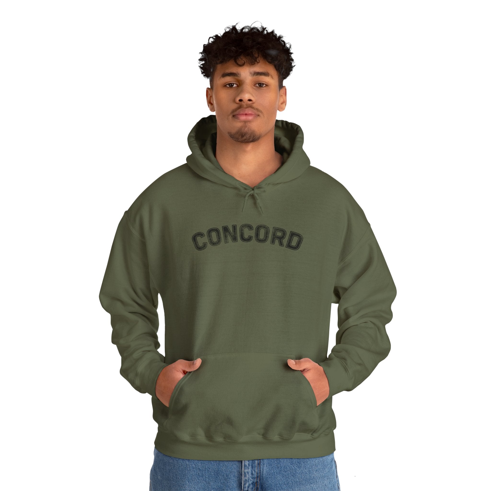 Concord North Carolina NC Curved Font Hoodie