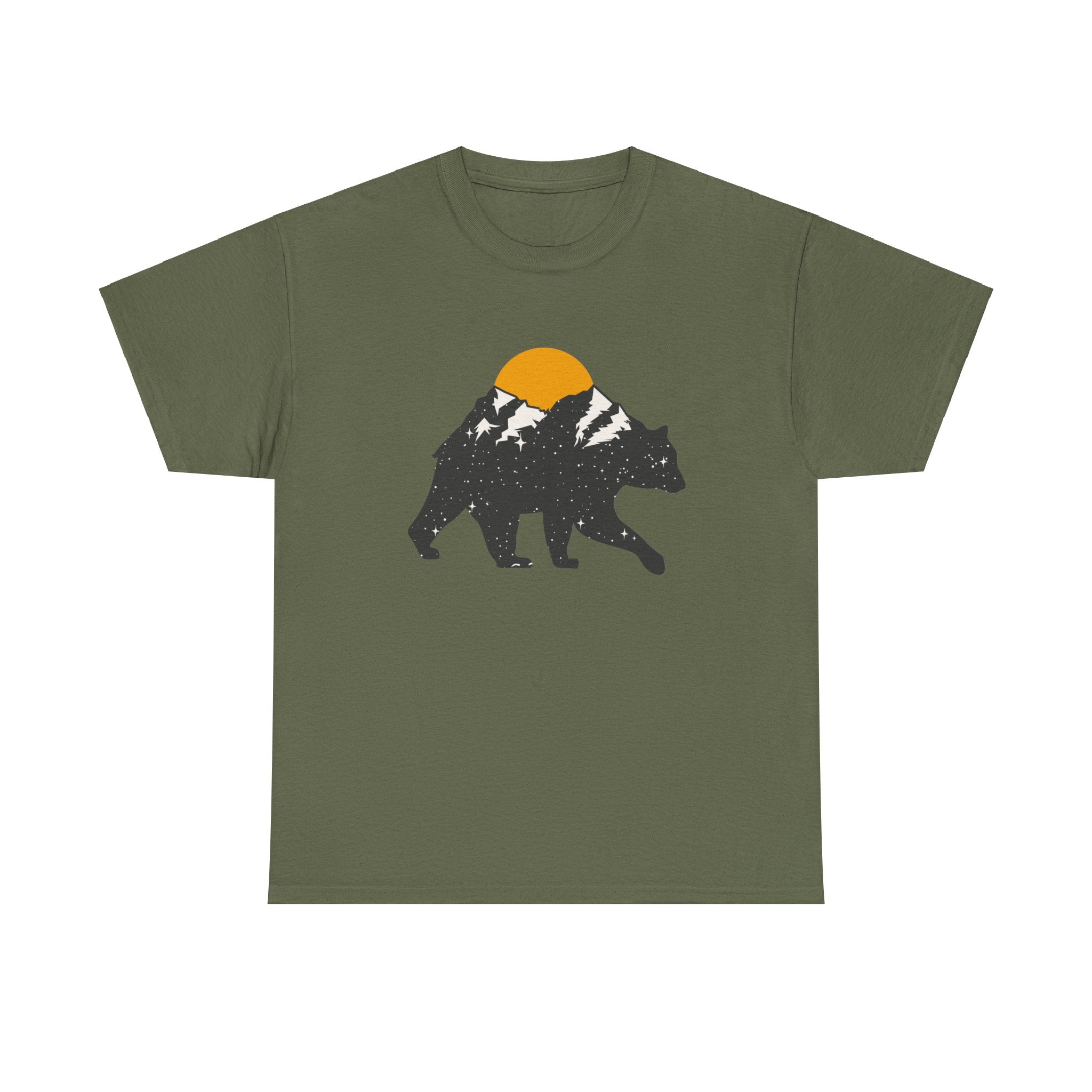 Outdoor Camping Mountains Bear Unisex Graphic Novelty Shirt Tee