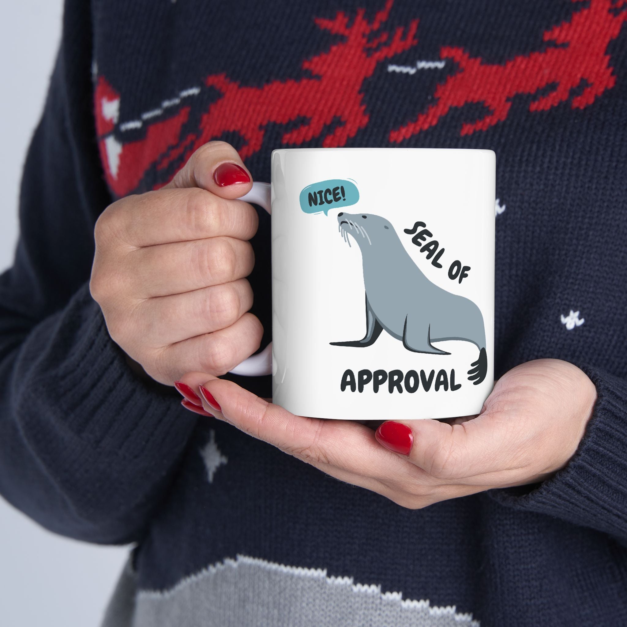 Seal of Approval Funny Cute Ceramic Coffee Mug