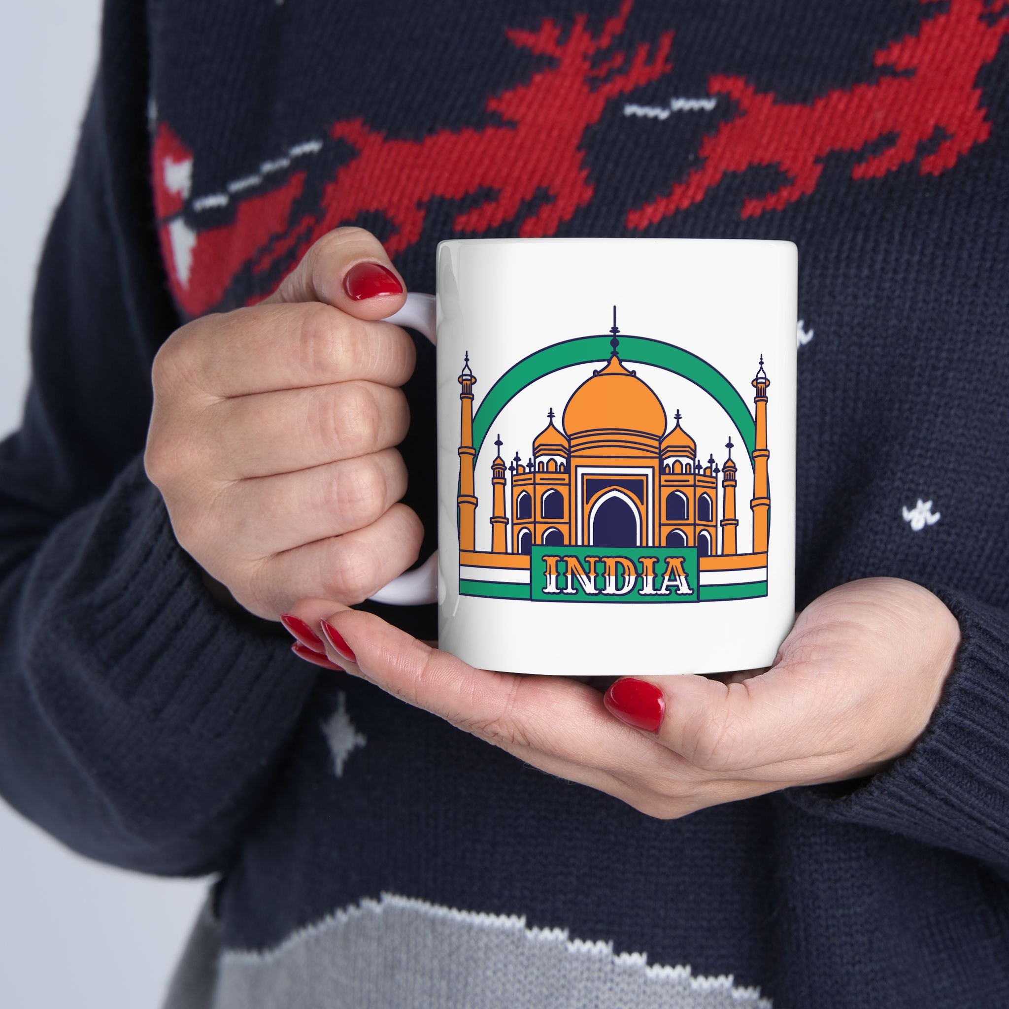 India Souvenir Travel Ceramic Coffee Mug