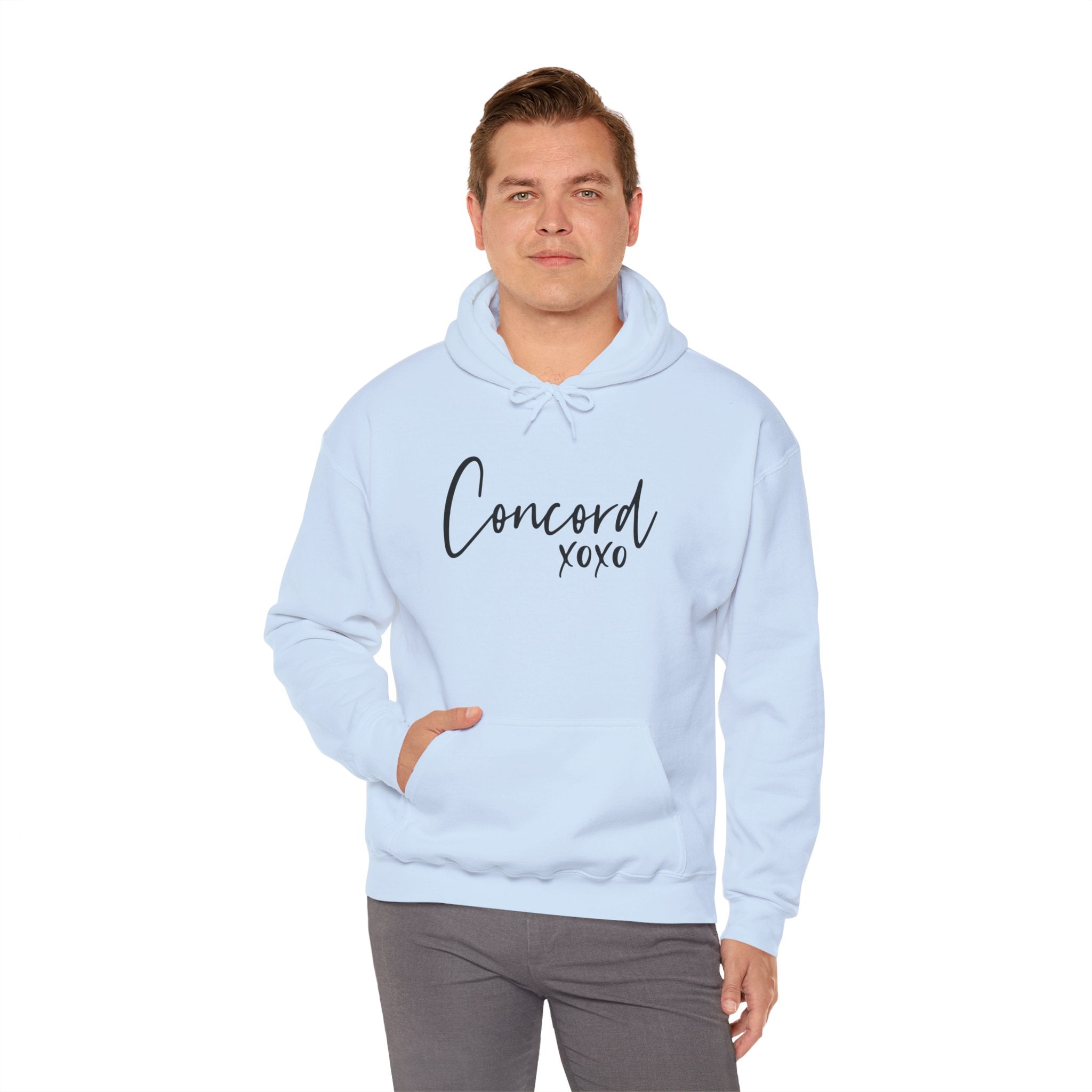 Concord North Carolina NC State Cursive Hoodie