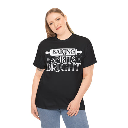 Baking Spirits Bright Cooking Christmas Holiday Santa Gift Men's Women's T-Shirt