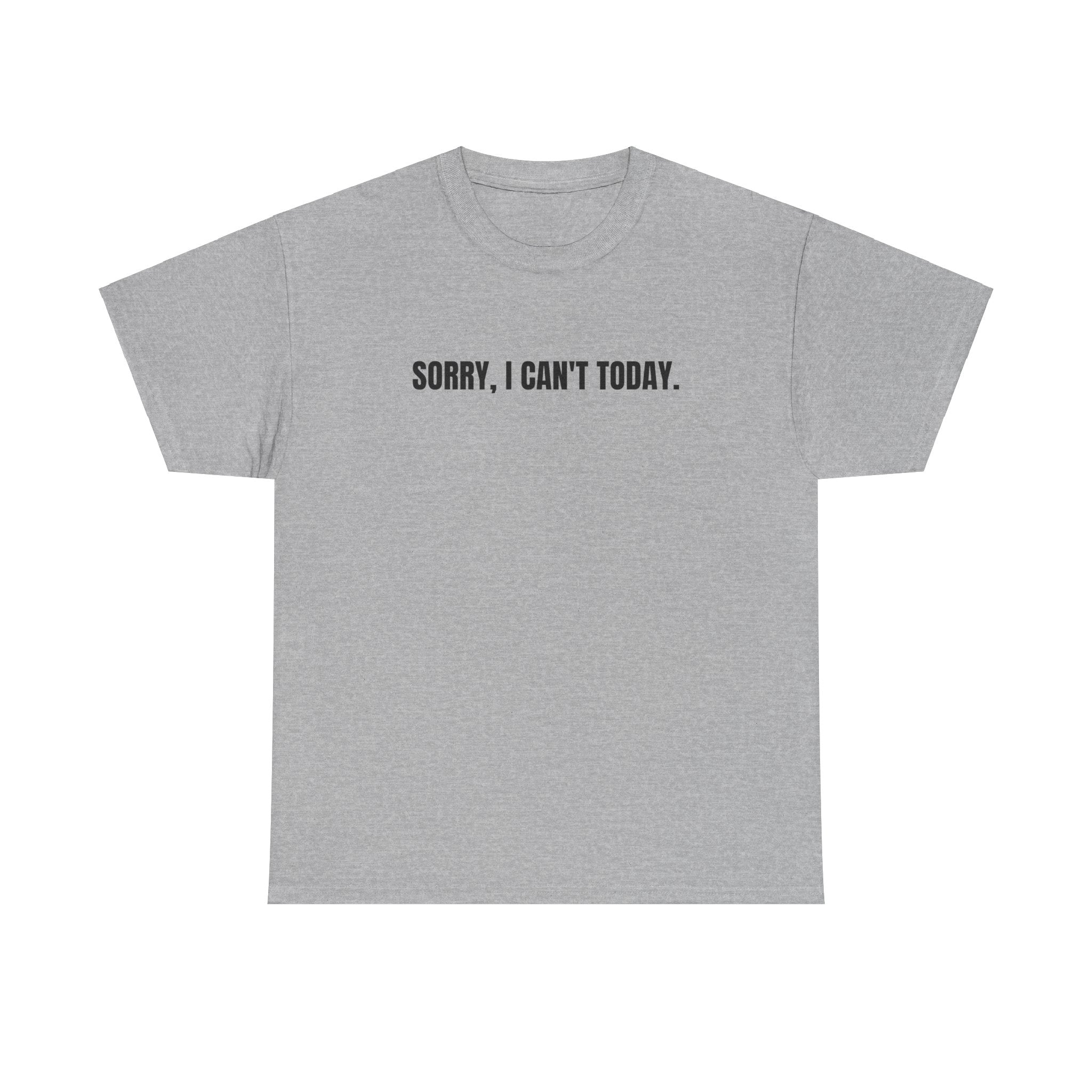 Sorry I Can't Today Funny Gift Graphic Novelty Unisex T-Shirt