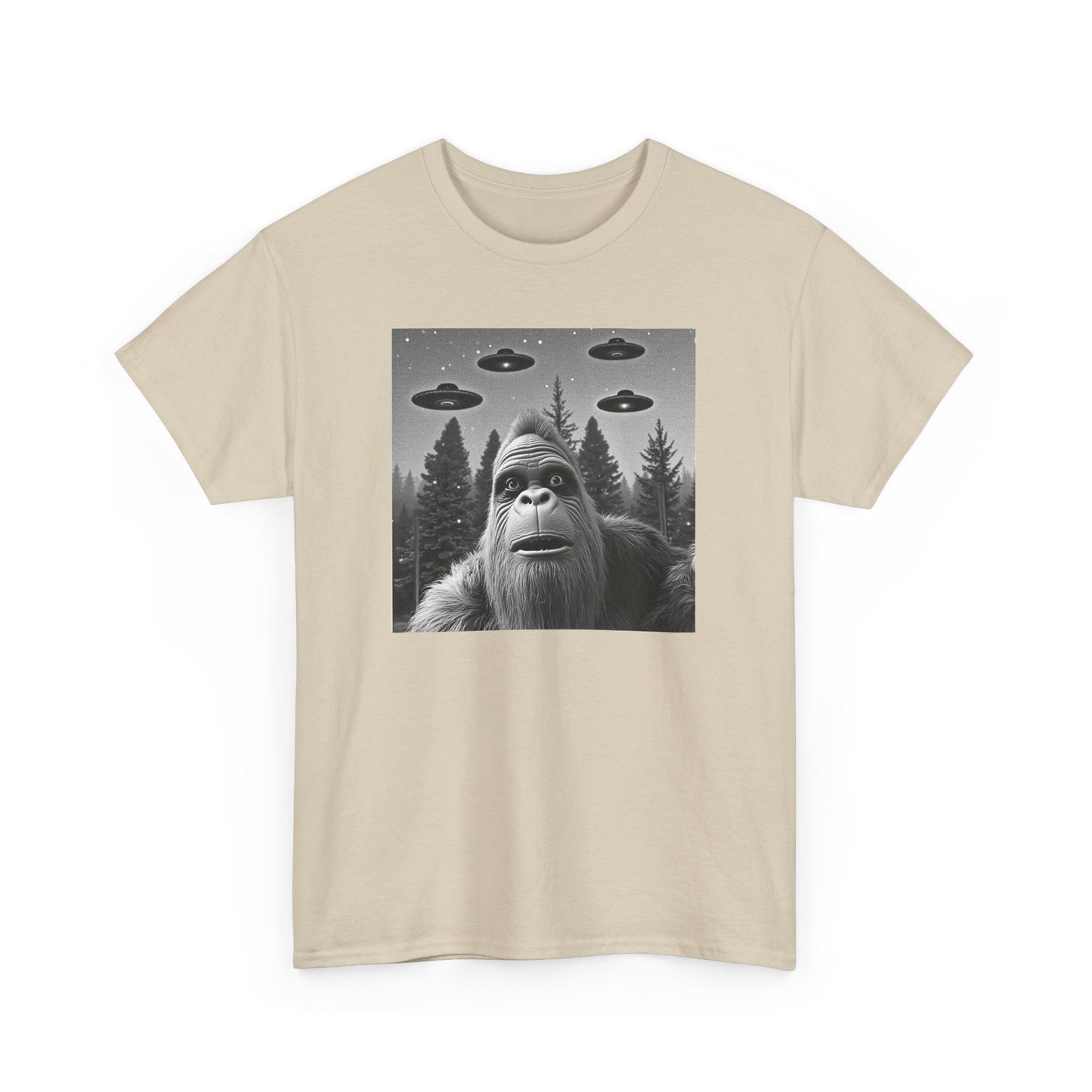 Funny Bigfoot Sasquatch UFO Selfie Camping Meme Unisex T-Shirt