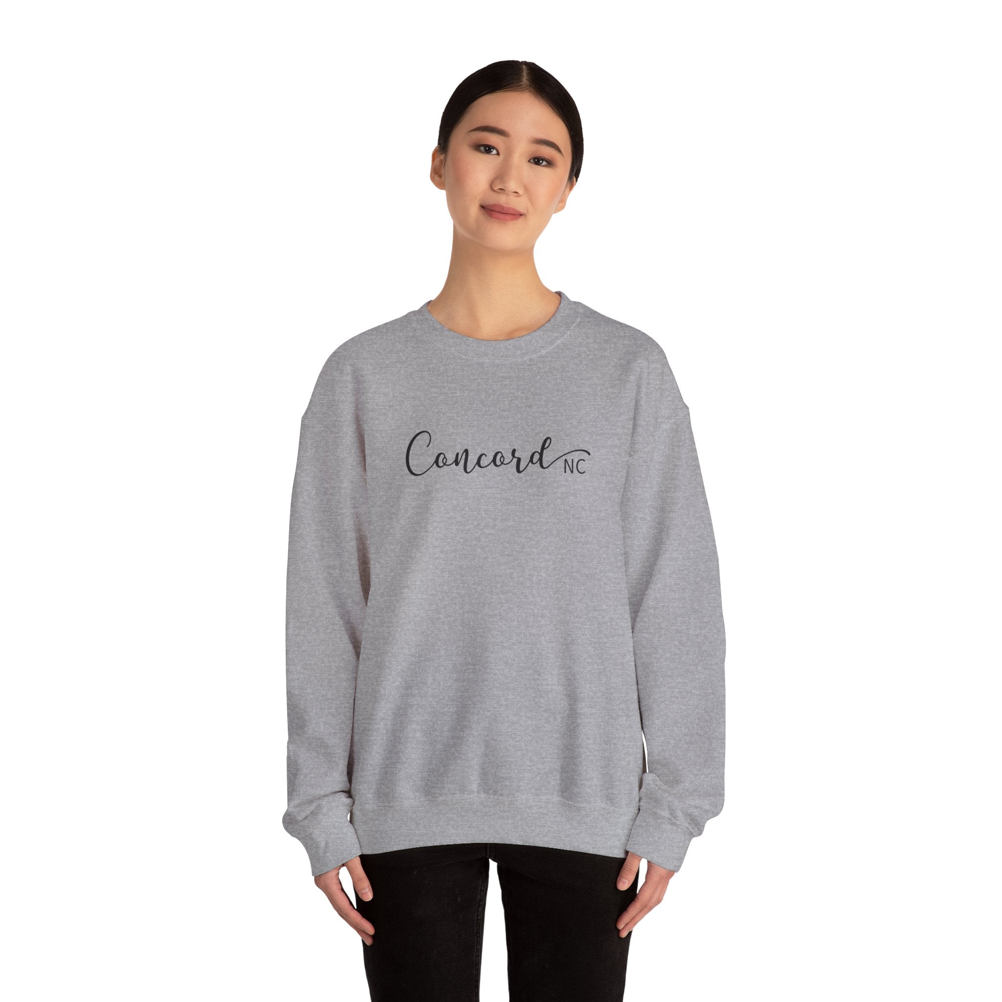 Concord North Carolina NC State Cursive Crewneck Sweatshirt