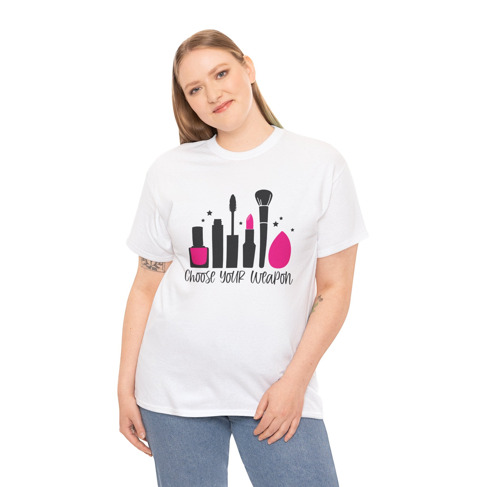 Women's Funny Cosmetic Makeup Graphic Novelty Tee