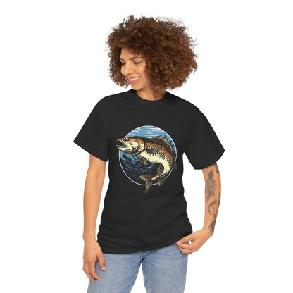 Fisherman Fishing Boat Unisex Graphic Novelty T-Shirt