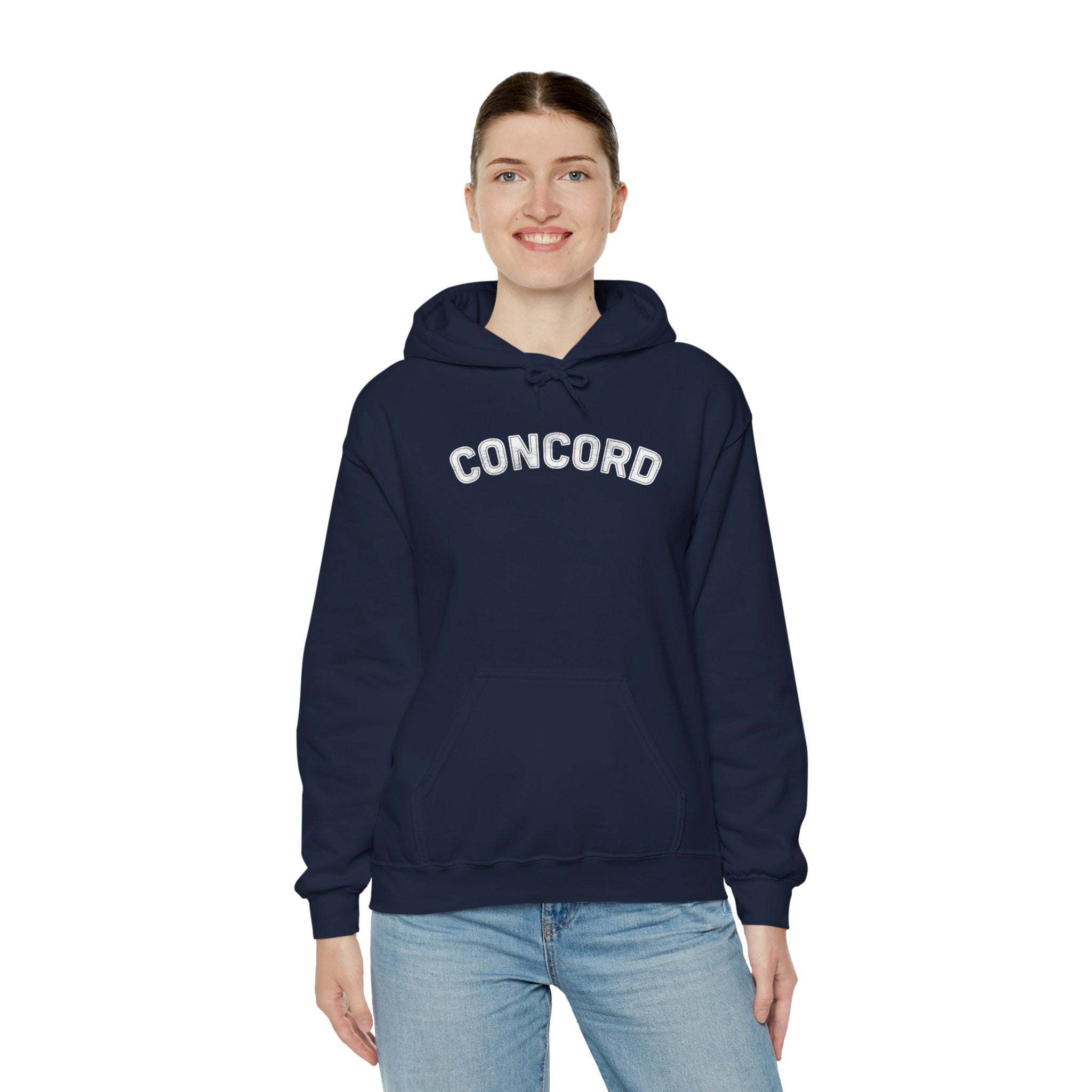 Concord North Carolina NC Curved Font Hoodie