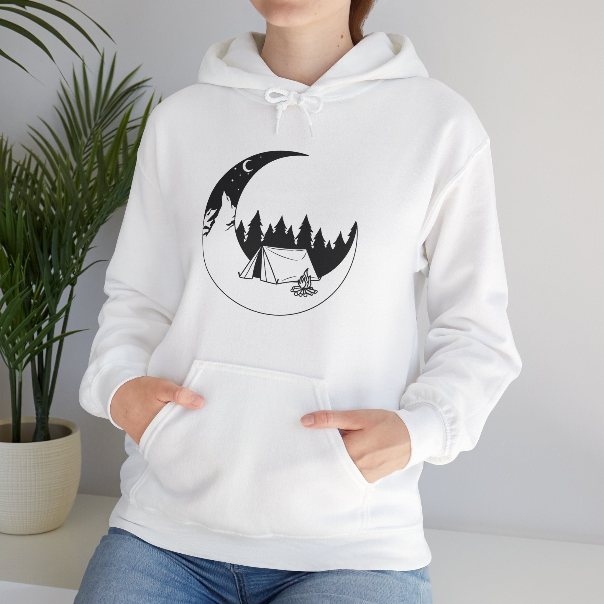 Outdoor Camping Moon Unisex Hoodie