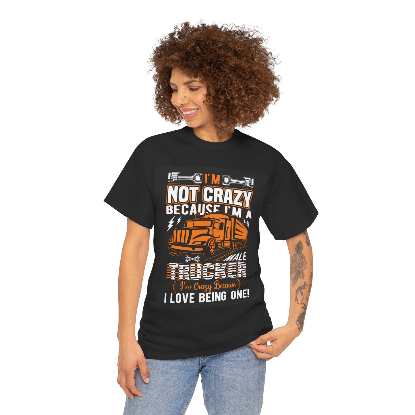 Mens Trucker Trucking Job Graphic Novelty T-Shirt