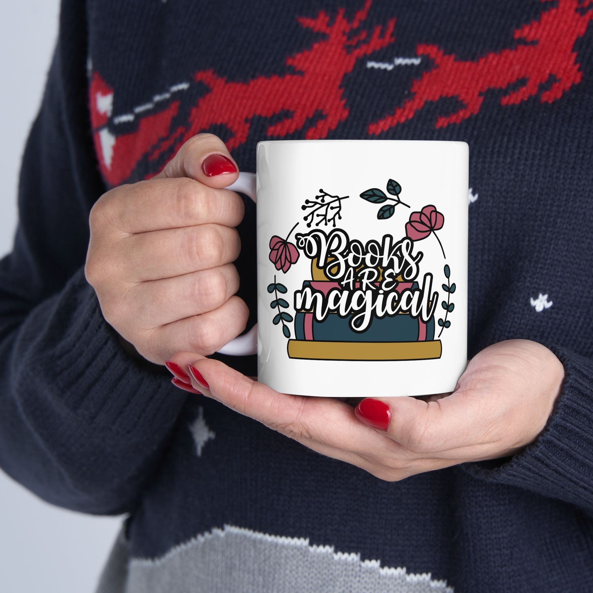 Books Are Magical Reading Ceramic Coffee Mug