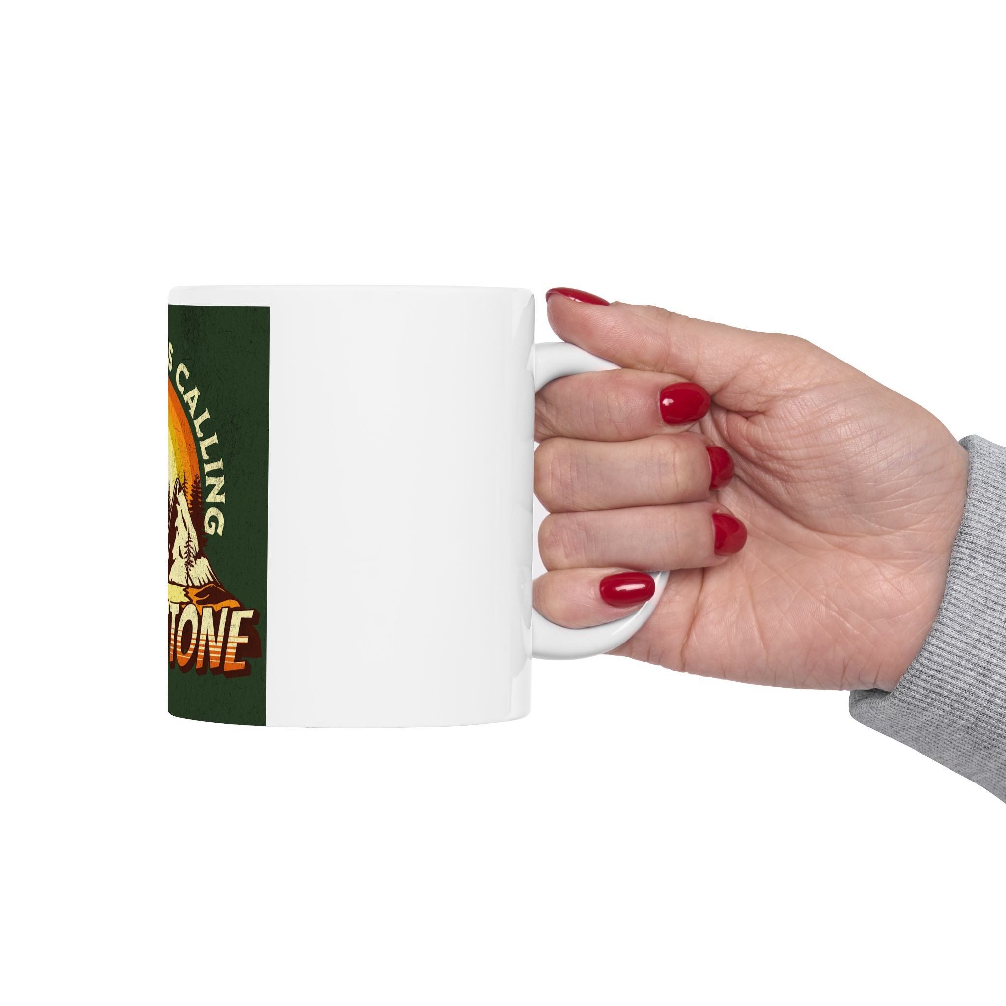 Yellowstone National Park Retro Graphic Novelty Ceramic Coffee Mug