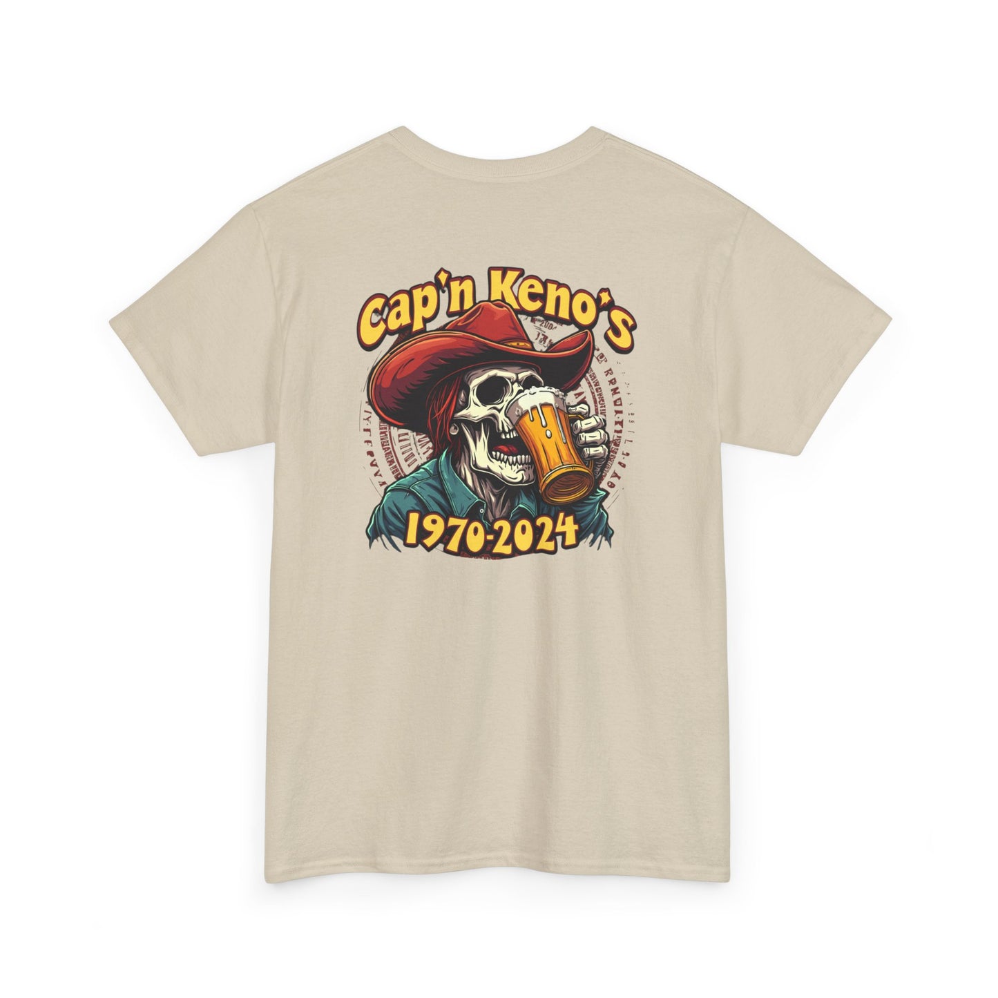 Cap'n Kenos Vintage Skull Graphic T-Shirt