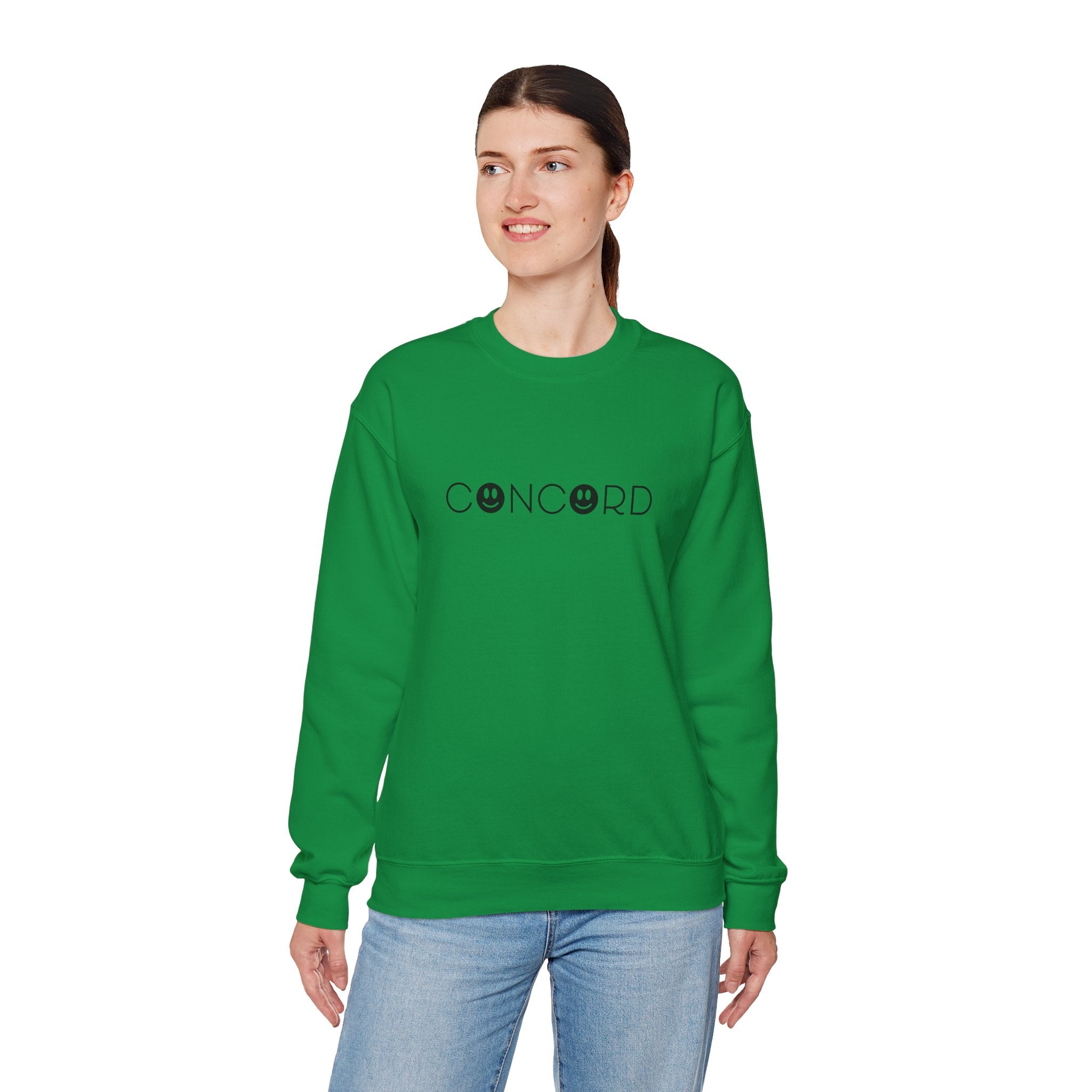 Concord North Carolina NC Smiley Face Crewneck Sweatshirt