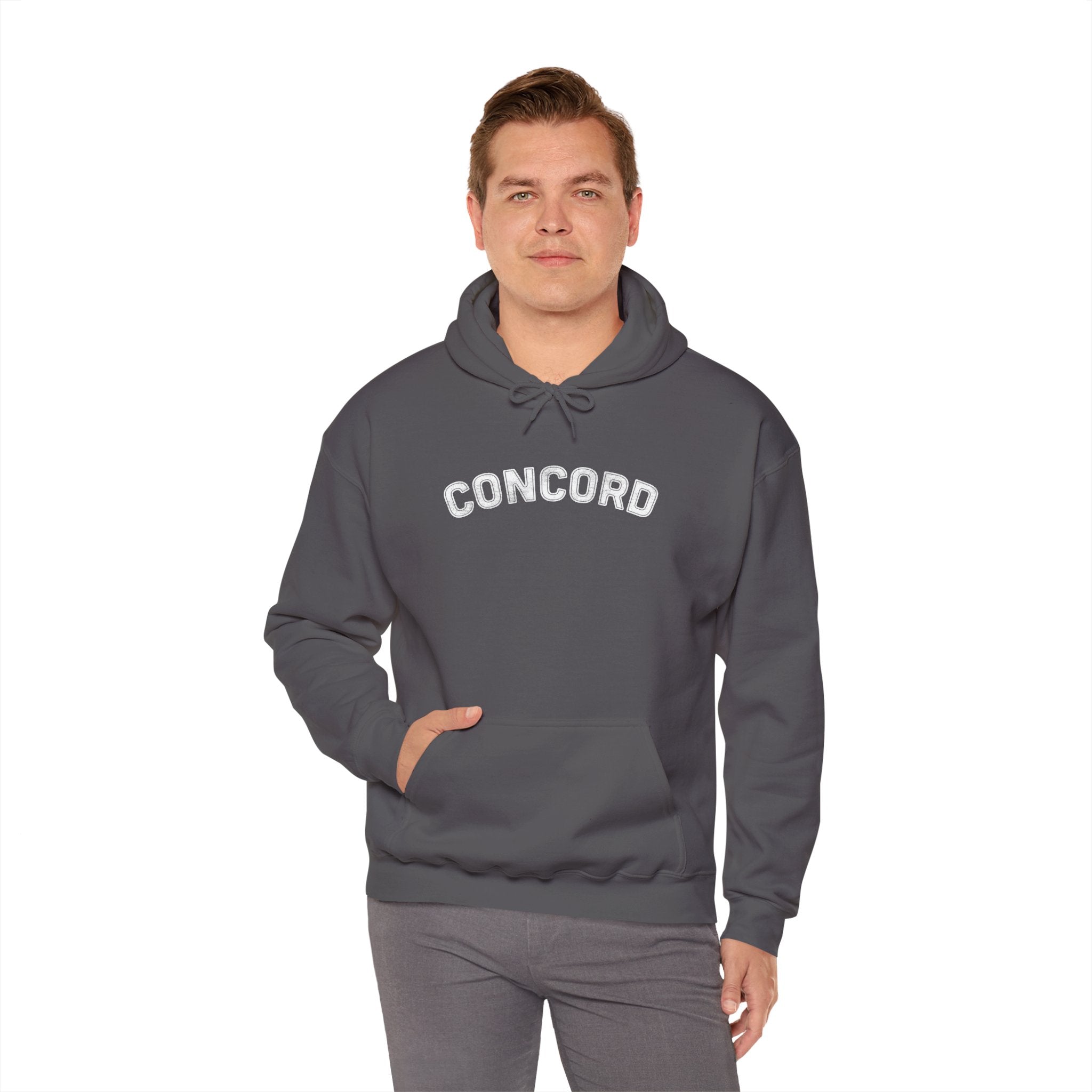 Concord North Carolina NC Curved Font Hoodie