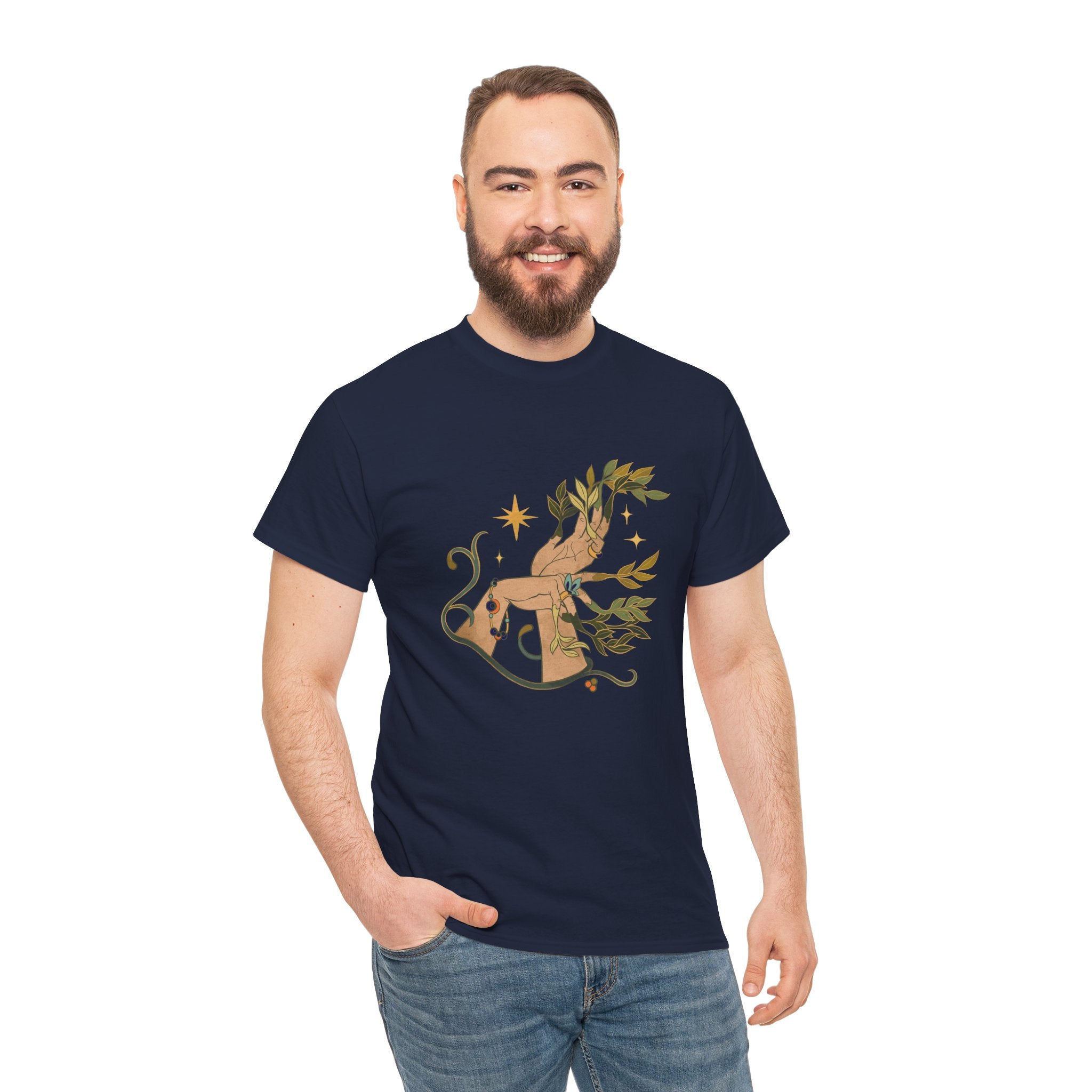 Bohohemian Plant Hands Unisex Graphic Novelty Shirt Tee