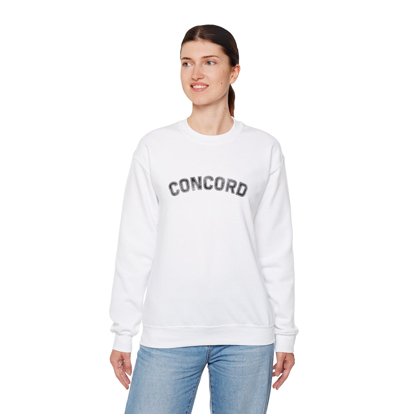 Concord North Carolina NC Curved Crewneck Sweatshirt