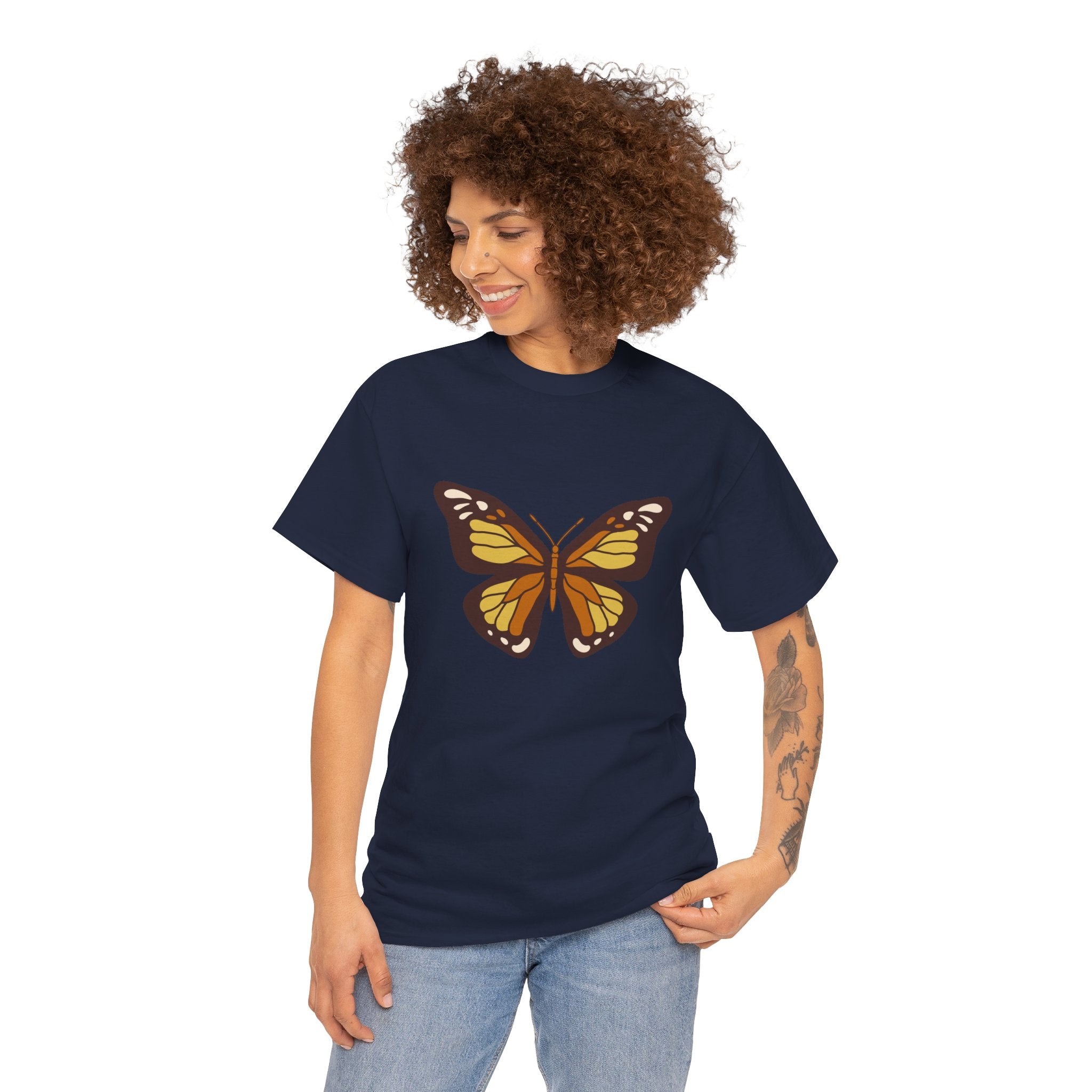 Cute Boho Retro Butterfly Unisex Graphic Novelty Shirt Tee