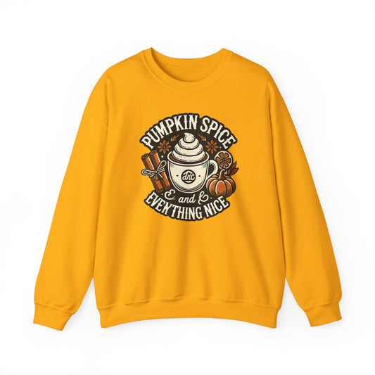 Pumpkin Spice and Everything Nice Coffee Cup Sweatshirt