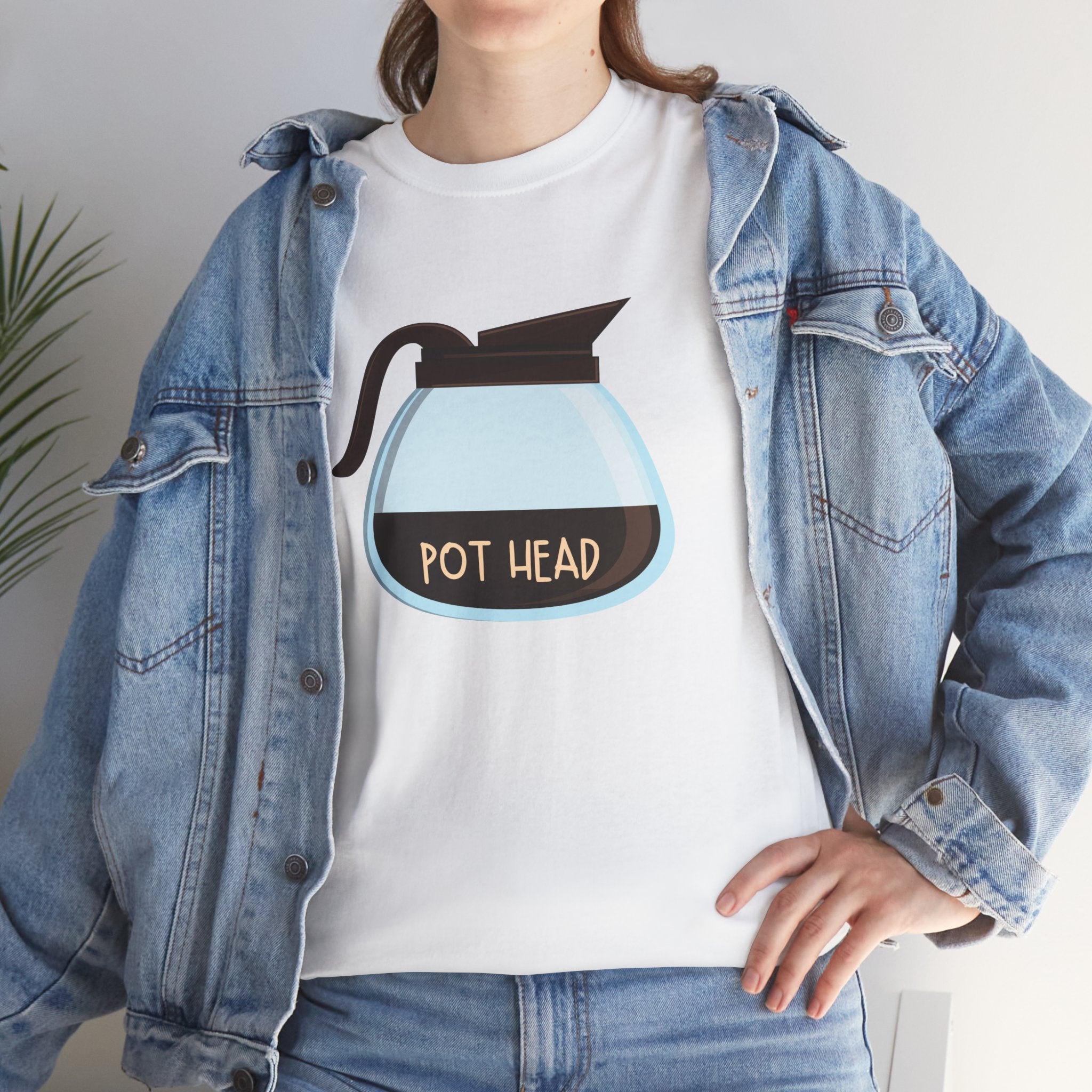 Pot Head Funny Coffee Lovers Unisex Mens Womens T-Shirt