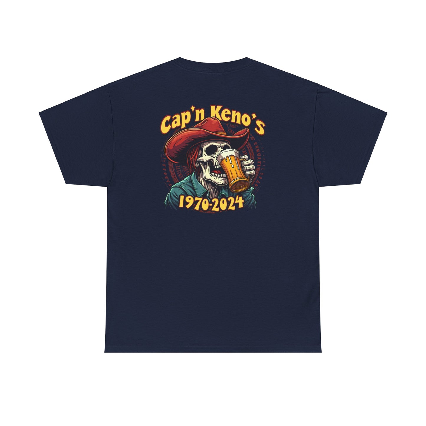 Cap'n Kenos Vintage Skull Graphic T-Shirt