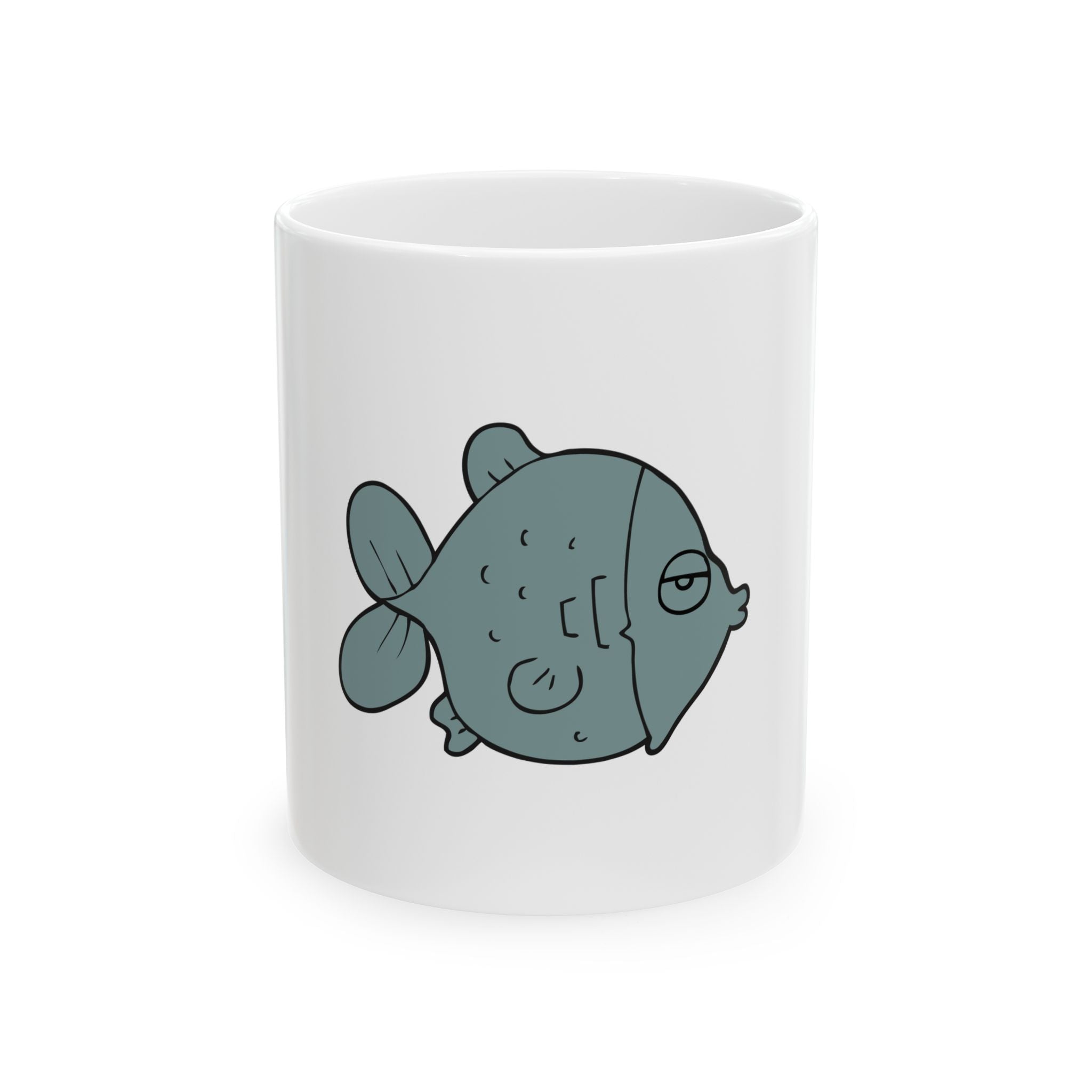 Cute Cartoon Fish Graphic Novelty Ceramic Coffee Mug