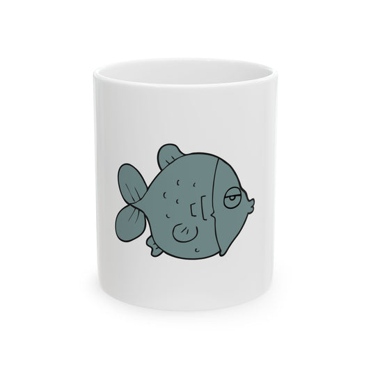 Cute Cartoon Fish Graphic Novelty Ceramic Coffee Mug