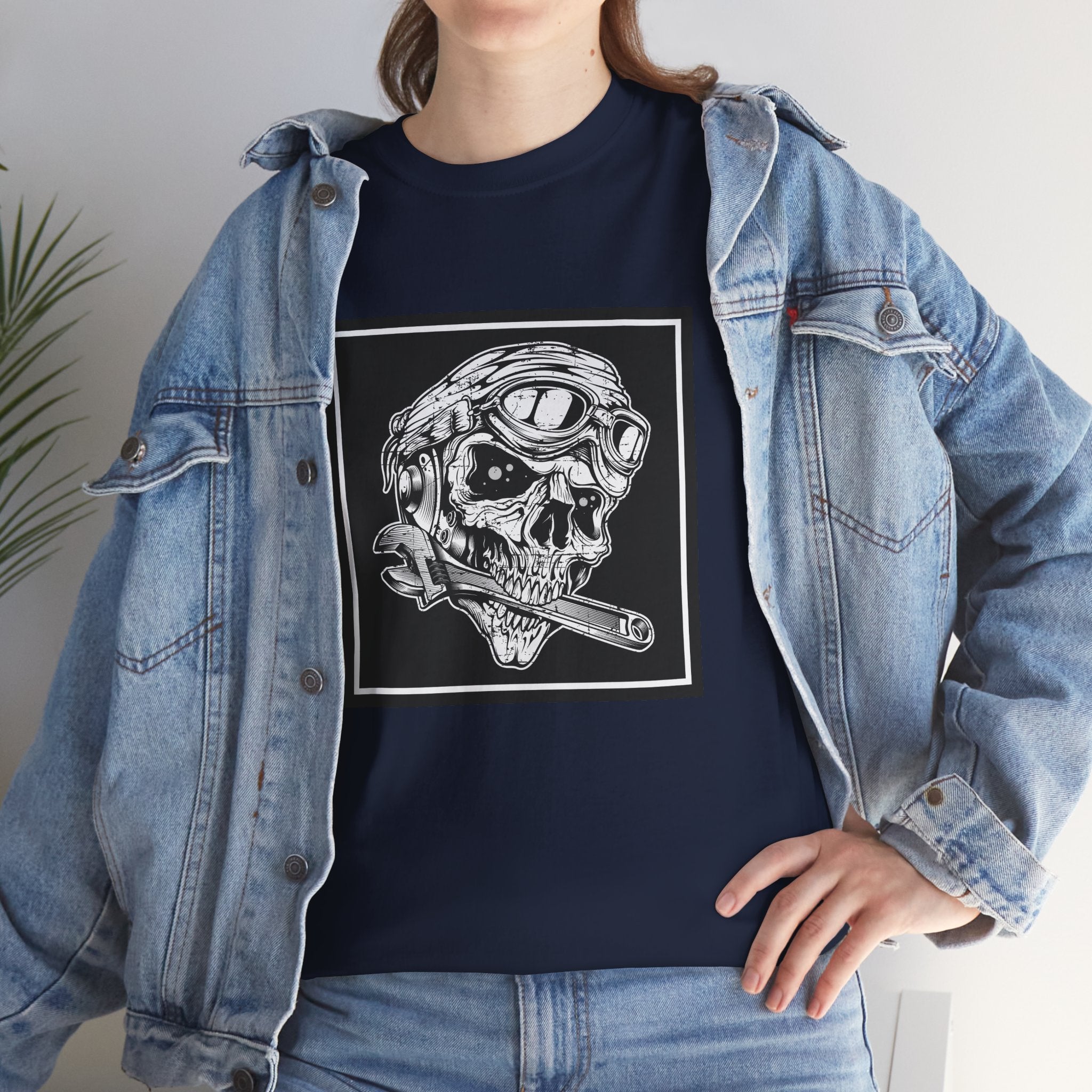 Skull Mechanic Wrench Tool Unisex T-Shirt