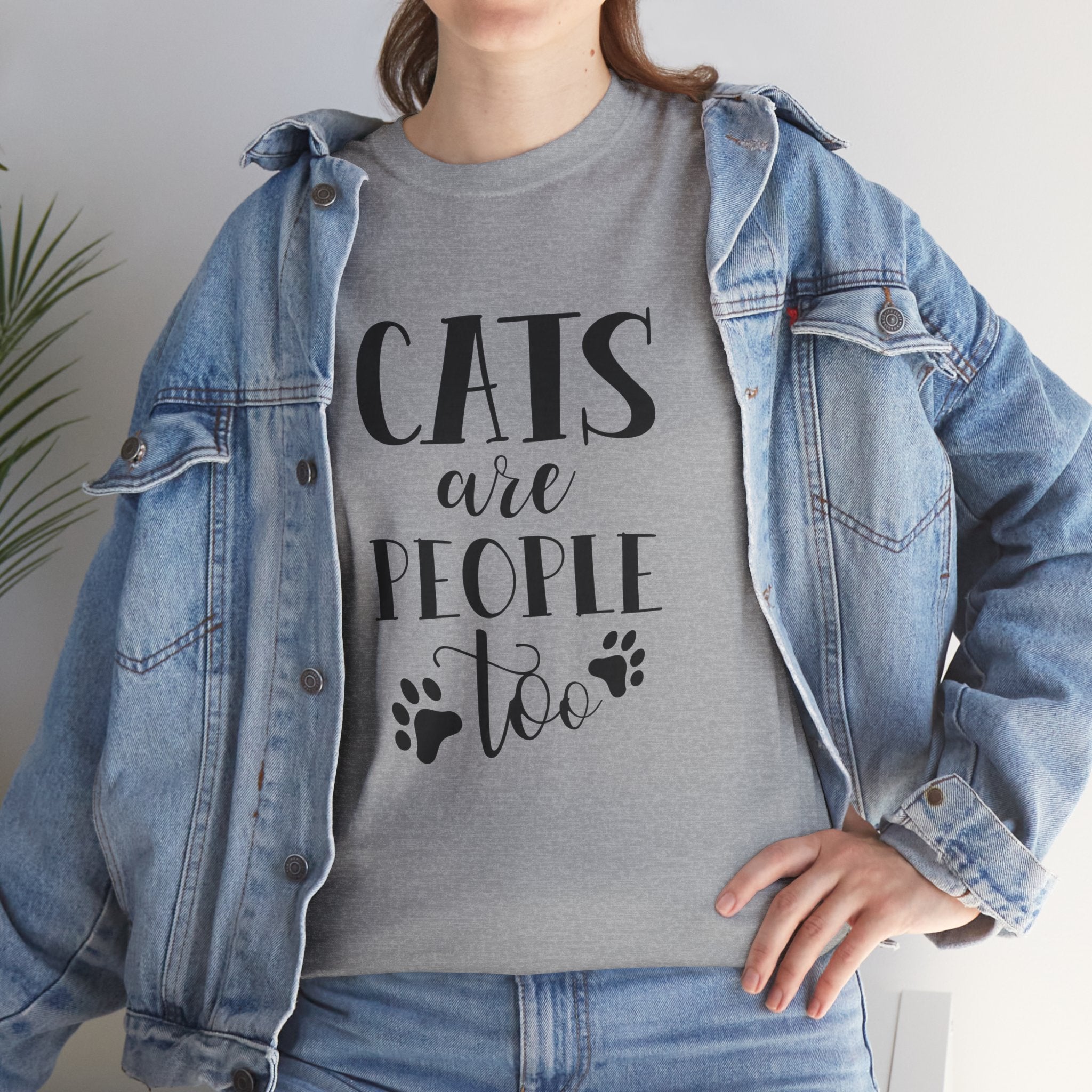 Funny Cats Are People Too Unisex Graphic Novelty Tee