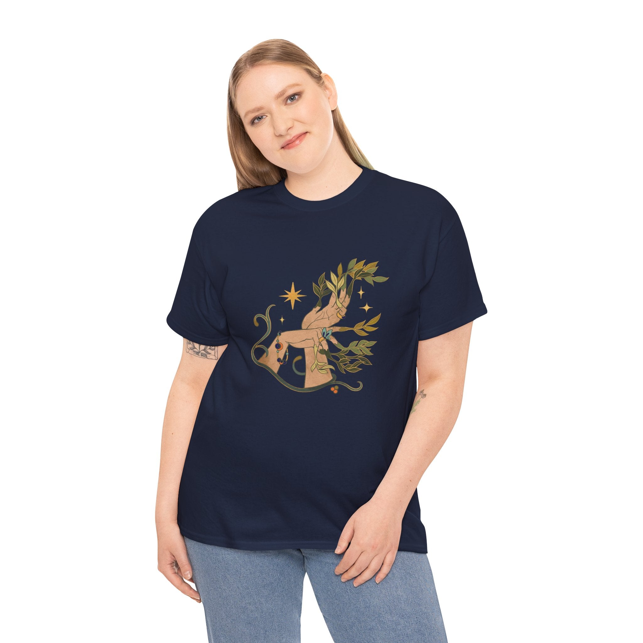 Bohohemian Plant Hands Unisex Graphic Novelty Shirt Tee