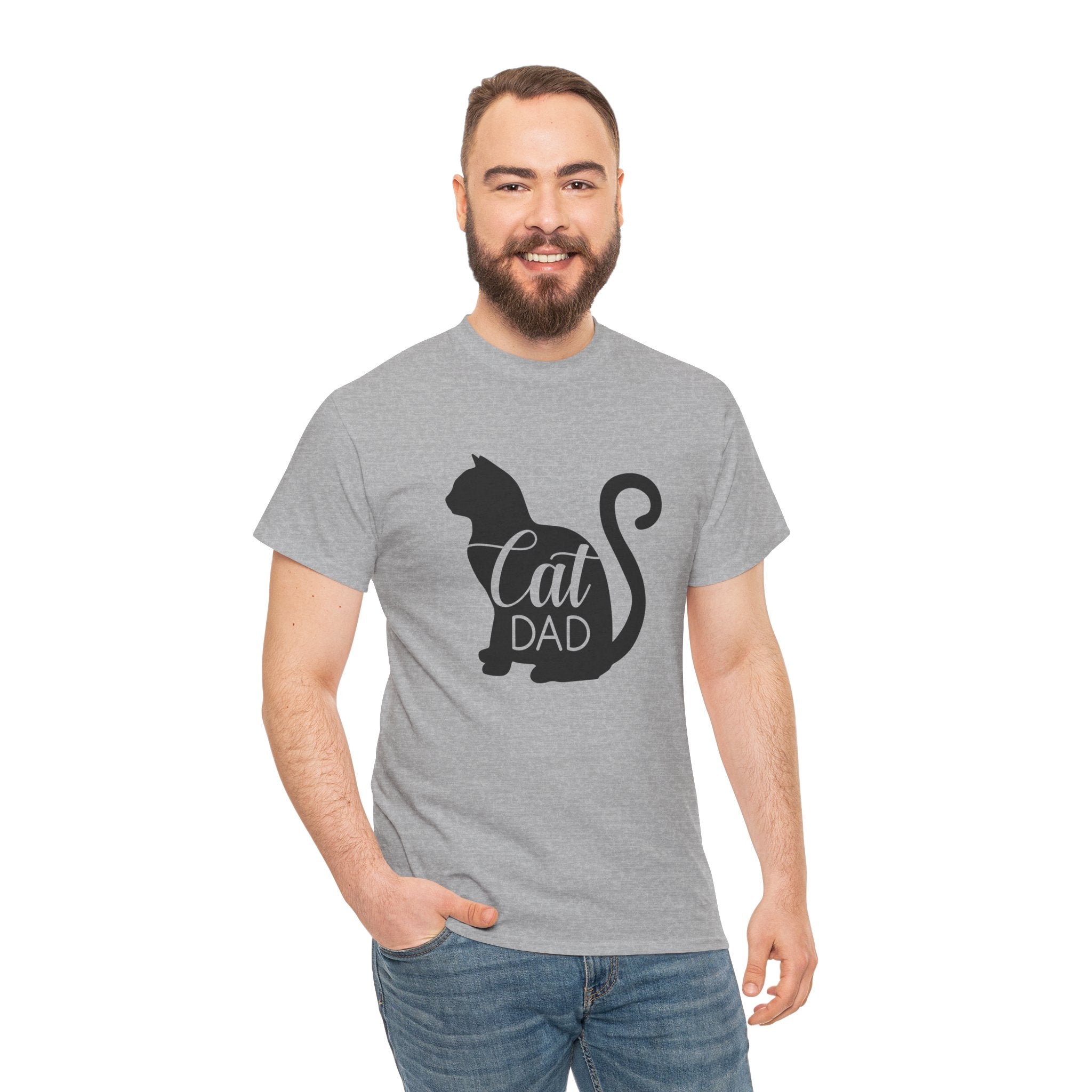 Men's Cat Dad Father Graphic Novelty Gift Tee