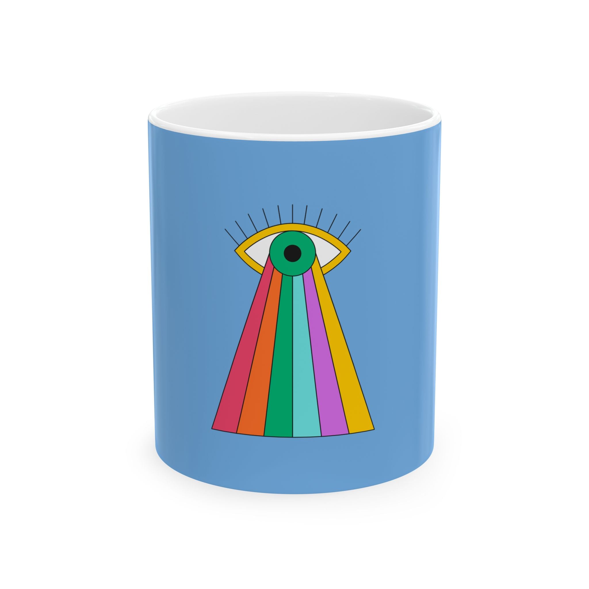 Cute Retro Eye Bohemian Boho Ceramic Coffee Mug