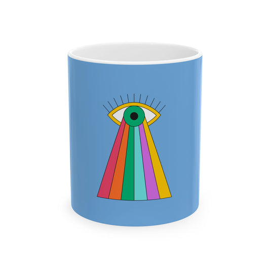 Cute Retro Eye Bohemian Boho Ceramic Coffee Mug