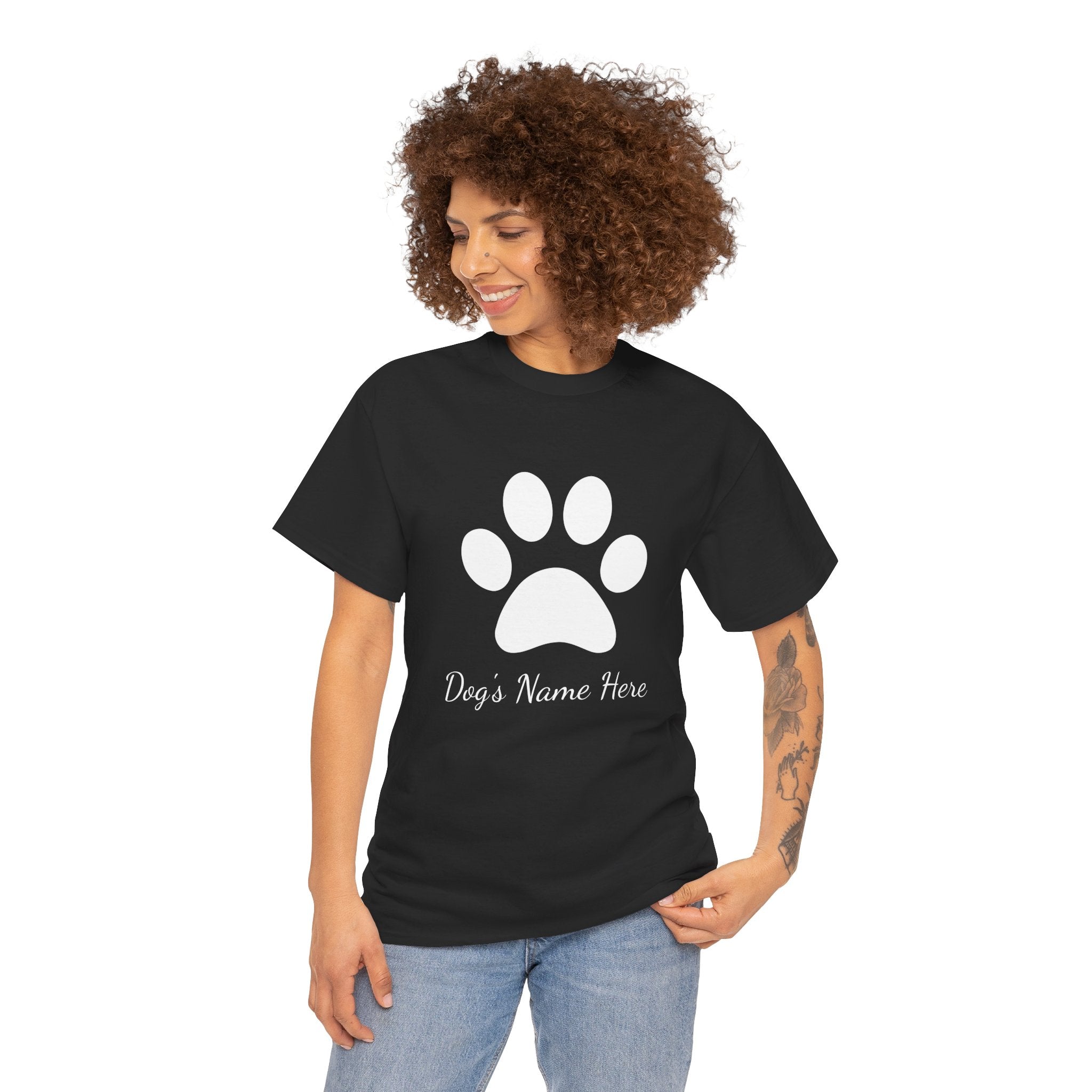 Custom Name Dog Lover Animal Paw Mens Womens Gift Shirt