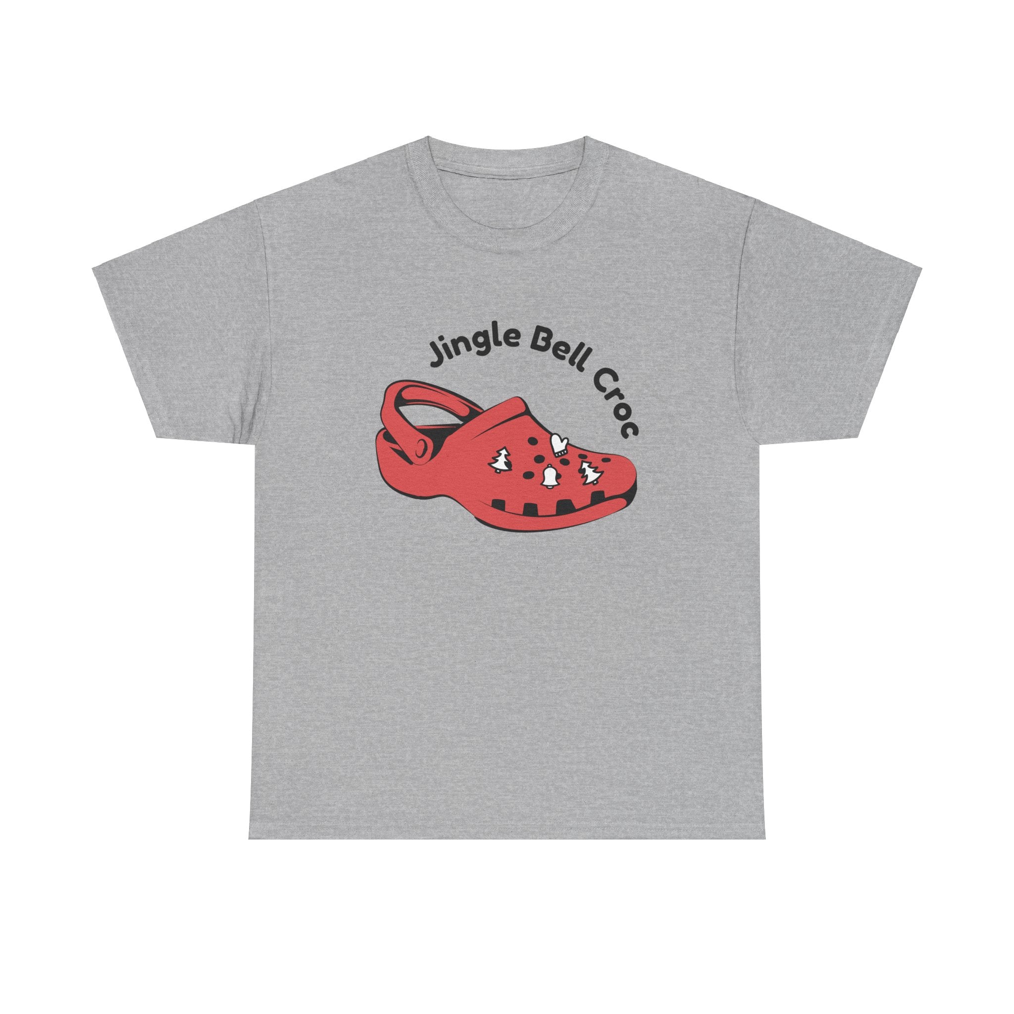 Funny Christmas Holiday Jingle Bell Croc Unisex Tee T-Shirt