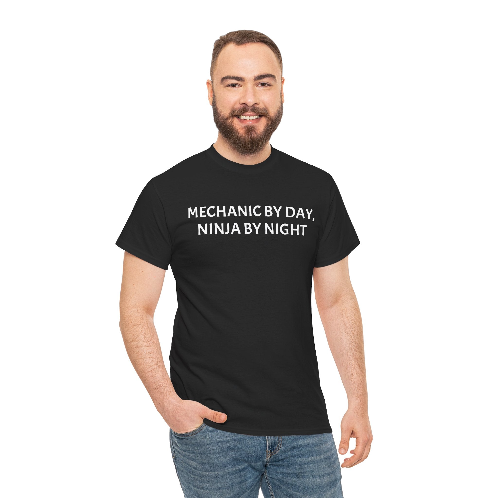 Funny Auto Mechanic By Day Ninja By Night Gift Graphic Novelty Unisex T-Shirt