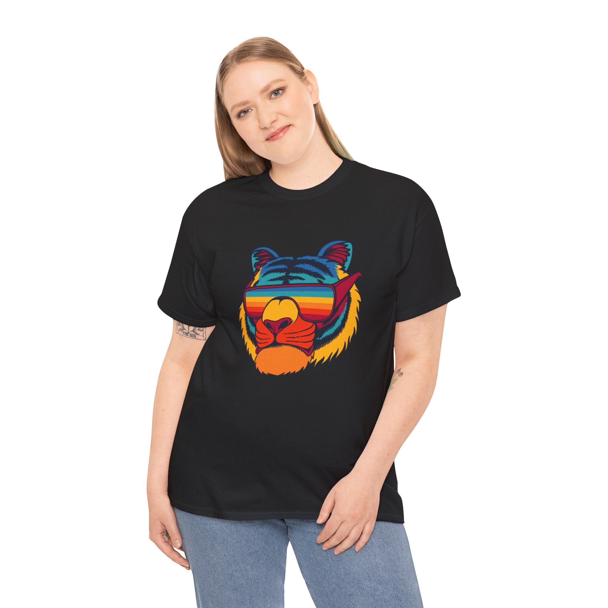 Rainbow Color Tiger Mens Womens Unisex T-Shirt