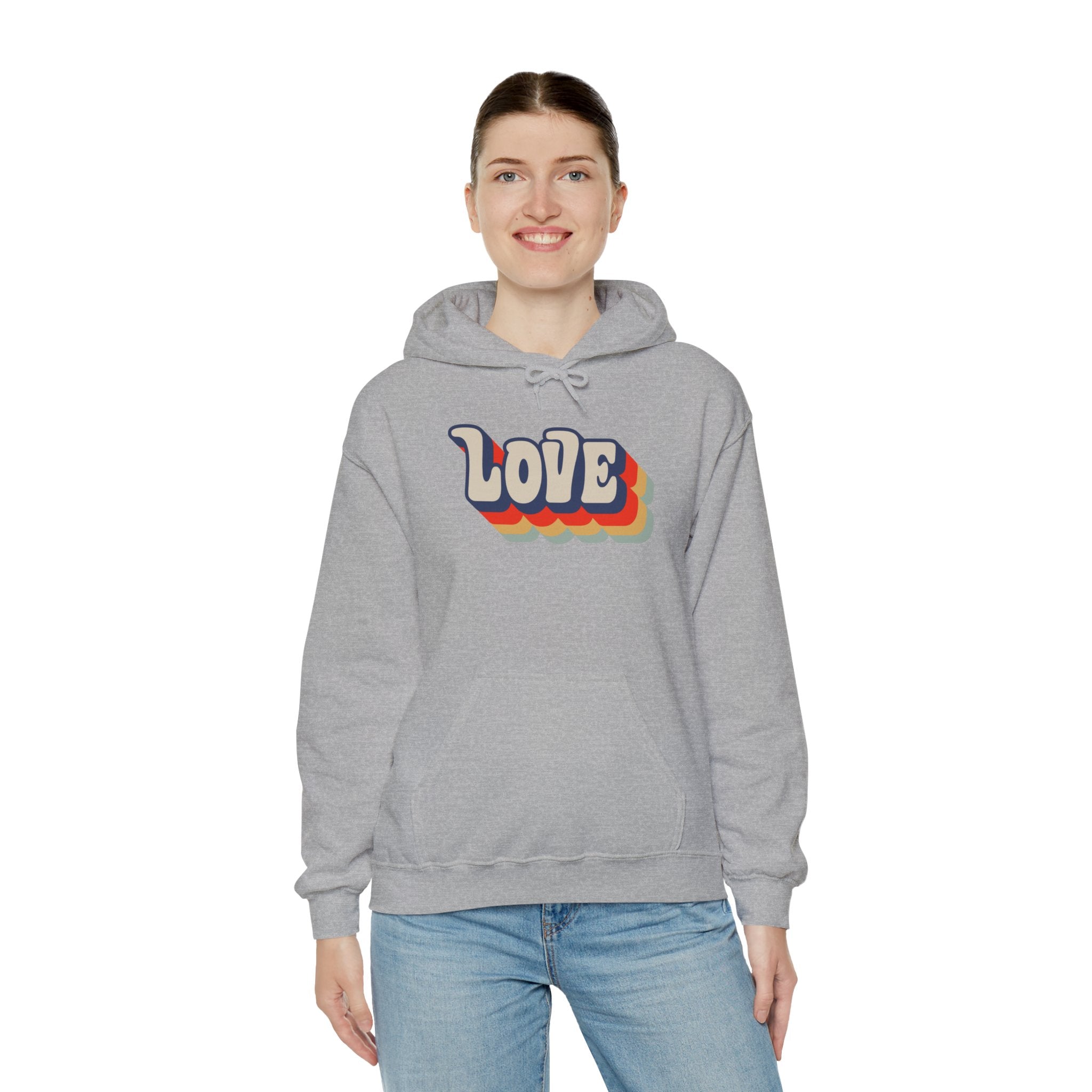 Love Retro Vintage Unisex Hoodie