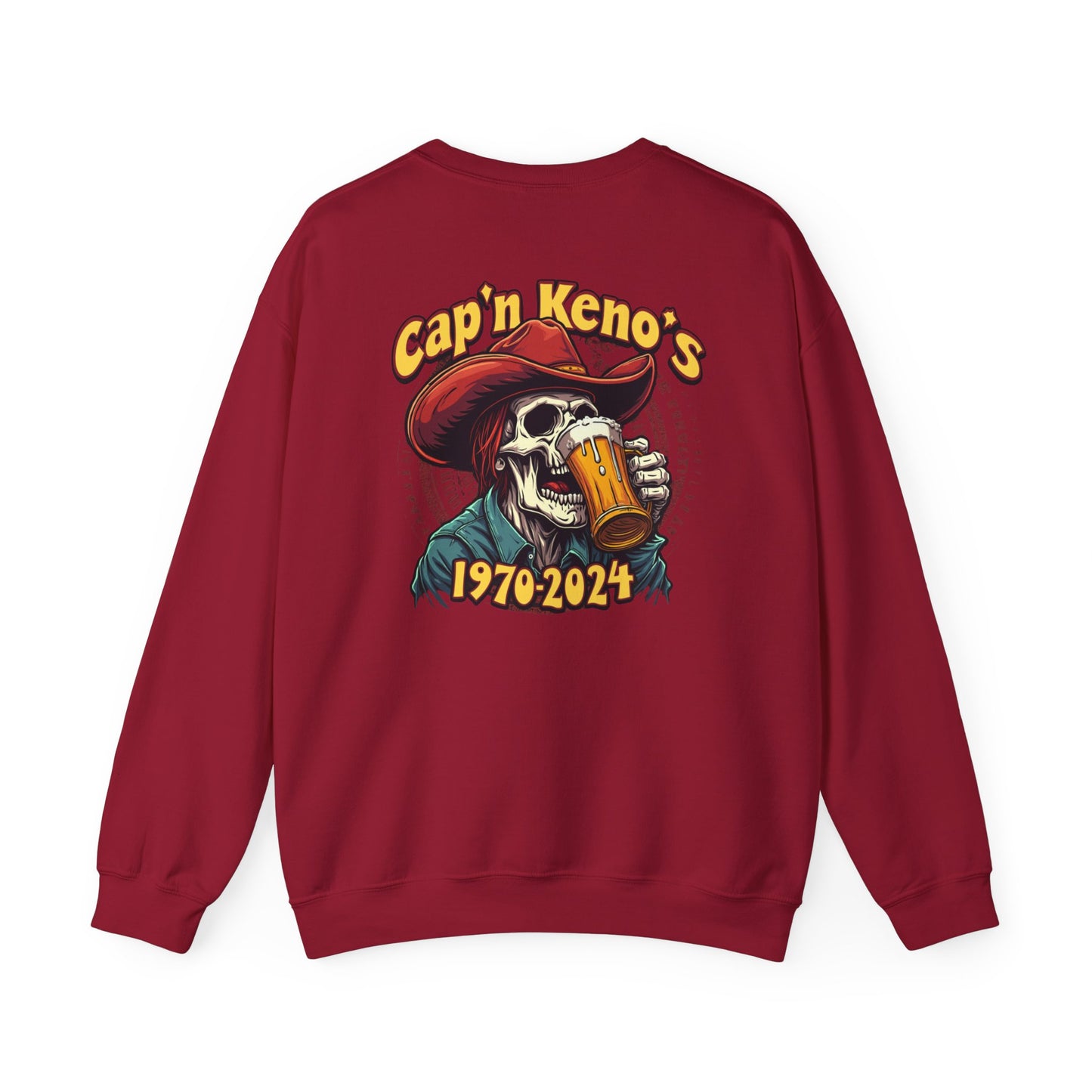 Cap'n Kenos Vintage Skull Graphic Sweatshirt