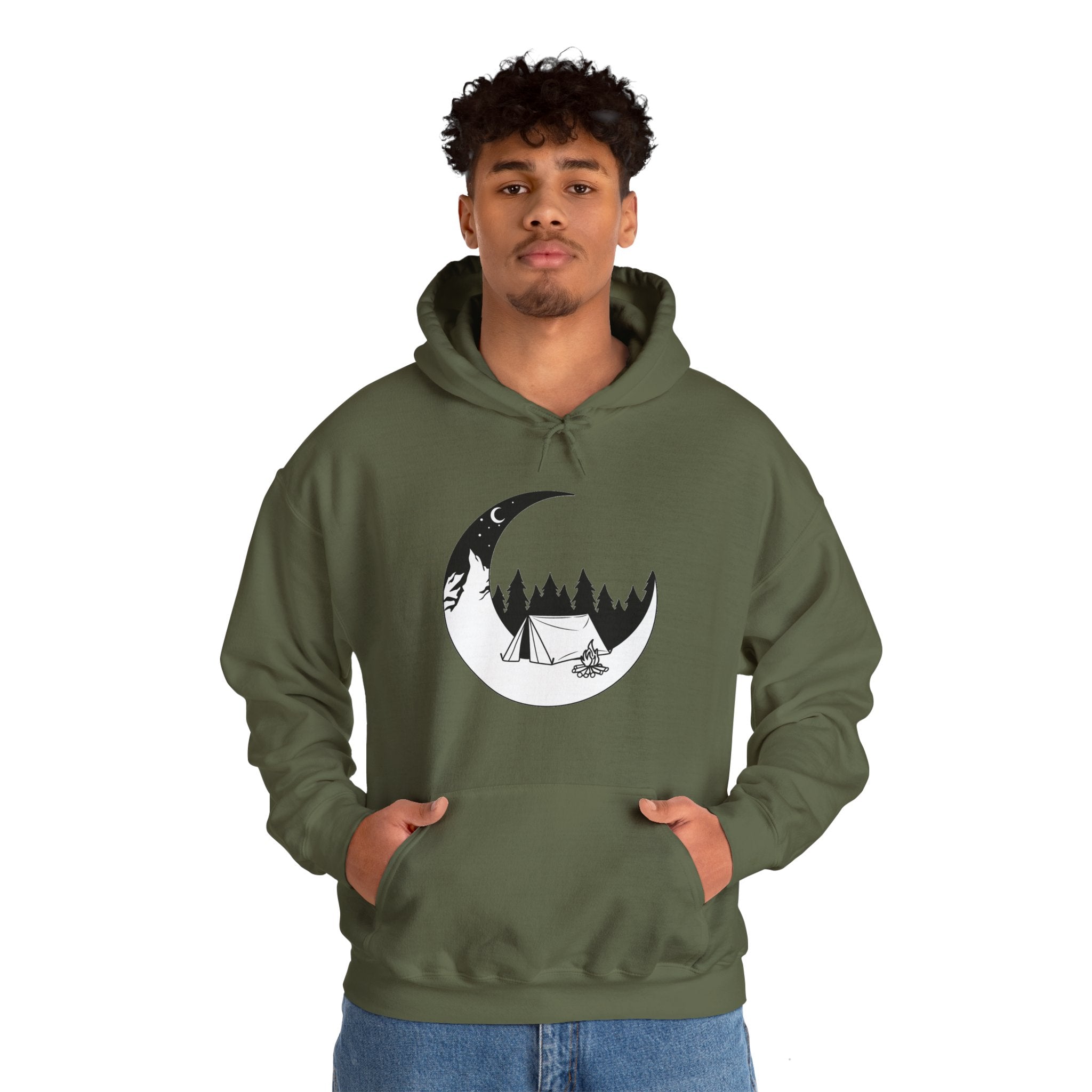 Outdoor Camping Moon Unisex Hoodie