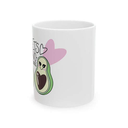 Lets Avo Cuddle Funny Cute Avocado Ceramic Coffee Mug