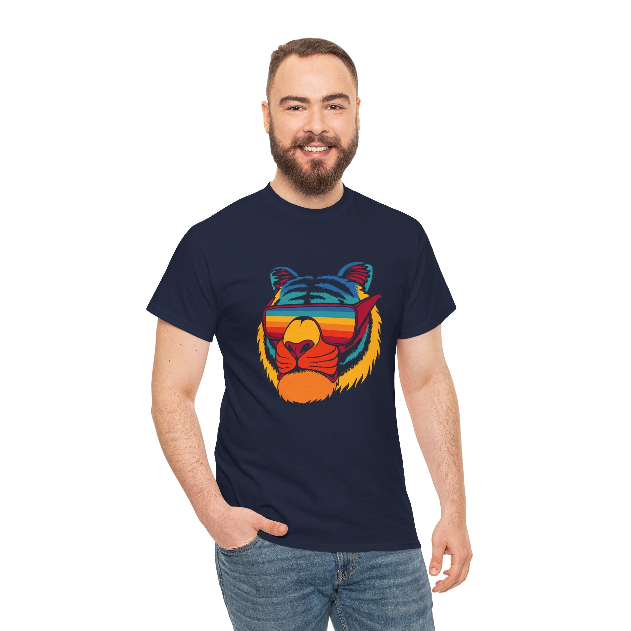 Rainbow Color Tiger Mens Womens Unisex T-Shirt